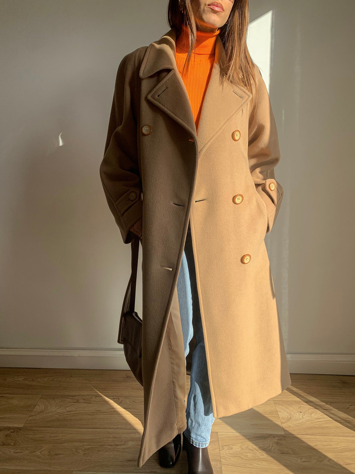 Marella light camel coat
