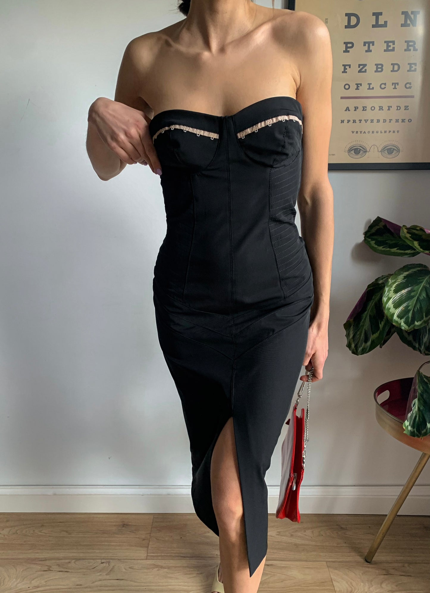 Bustier black dress