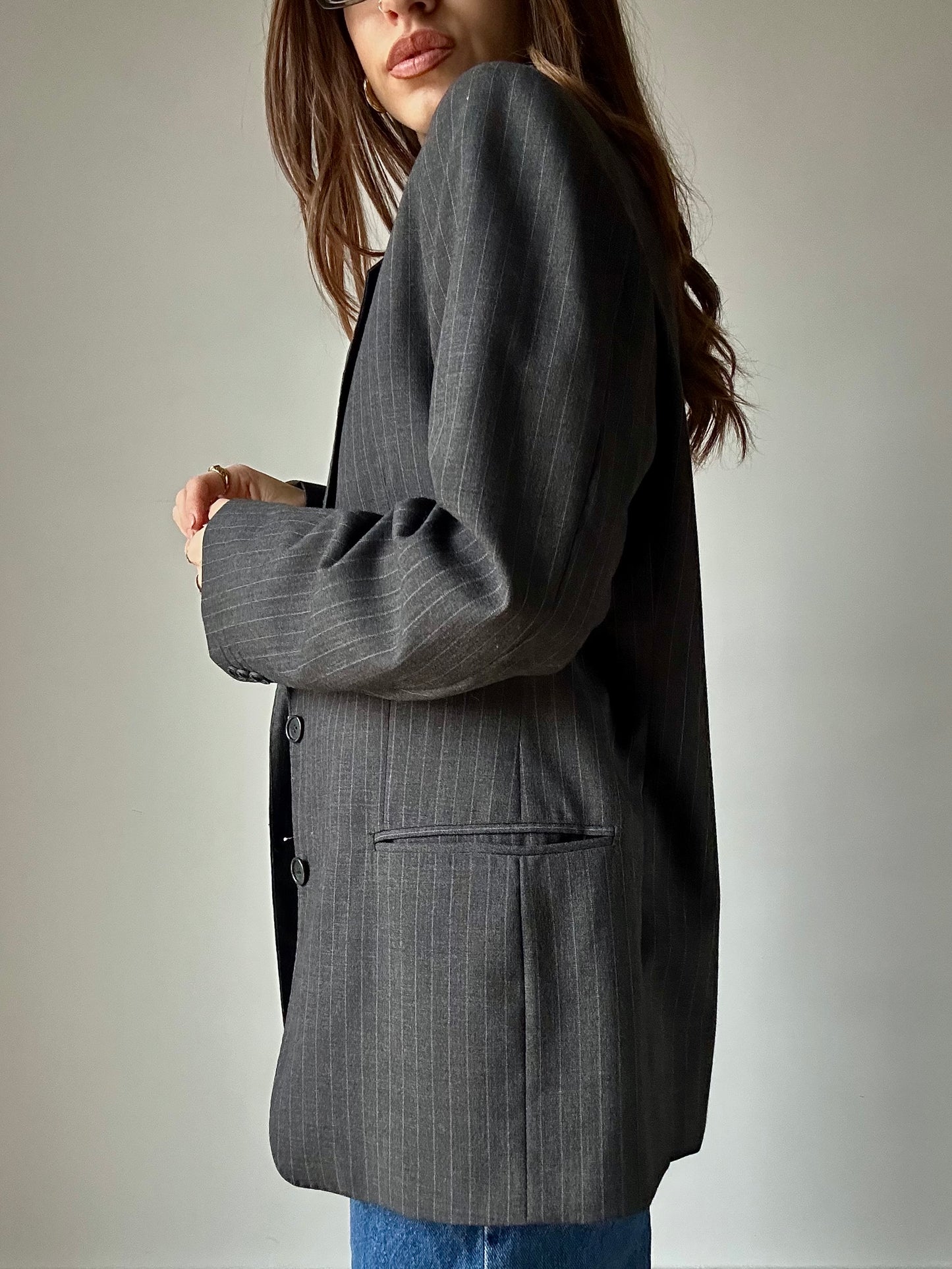 Gessato blazer