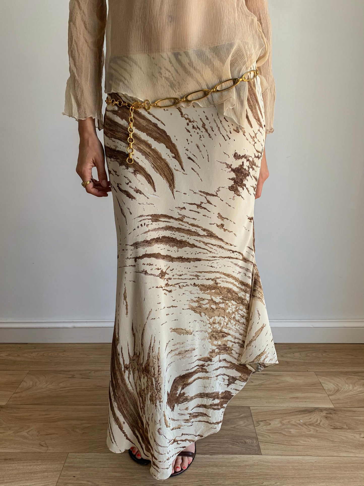 Abstract print skirt