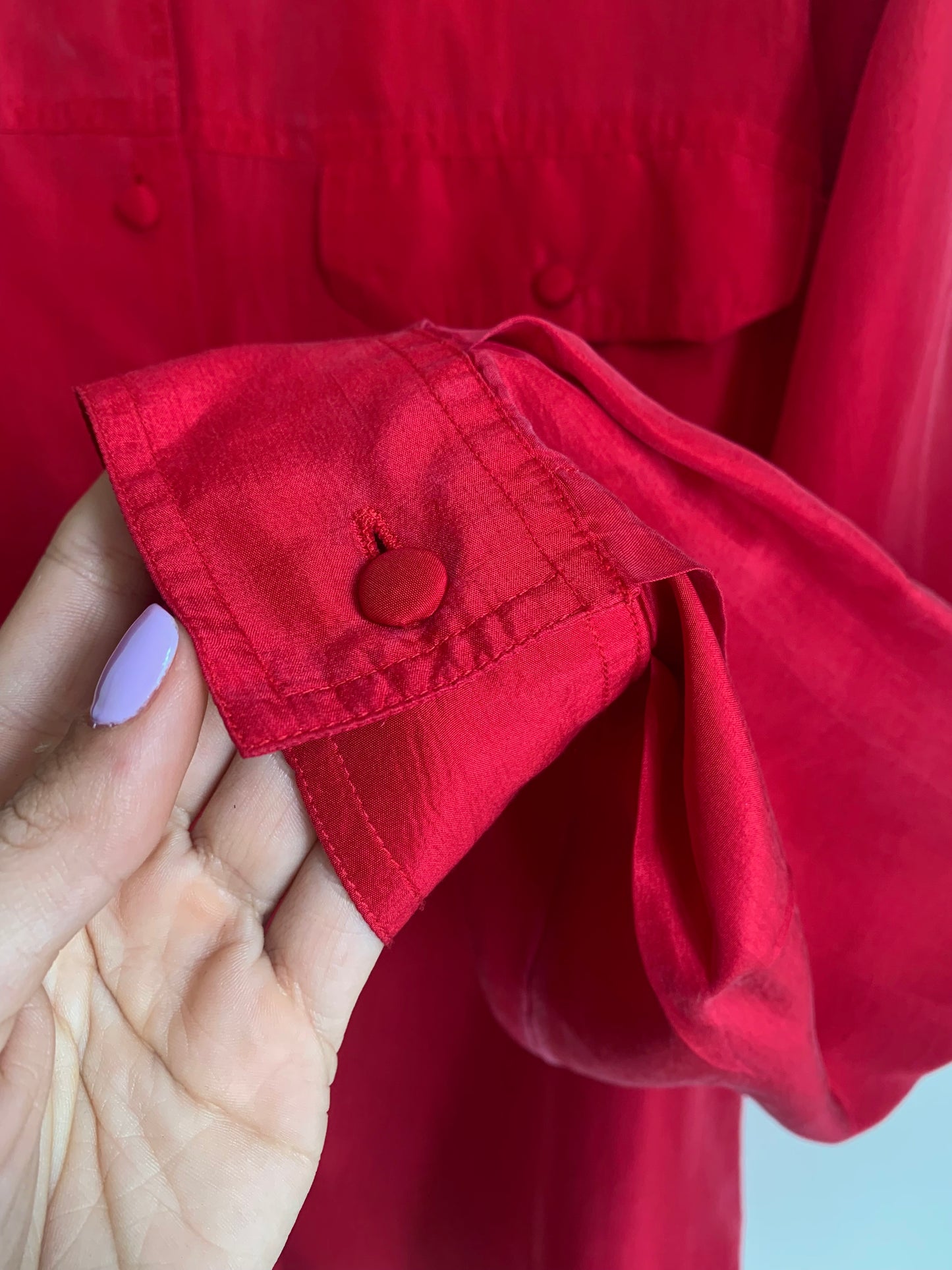 Vintage lampone silk shirt