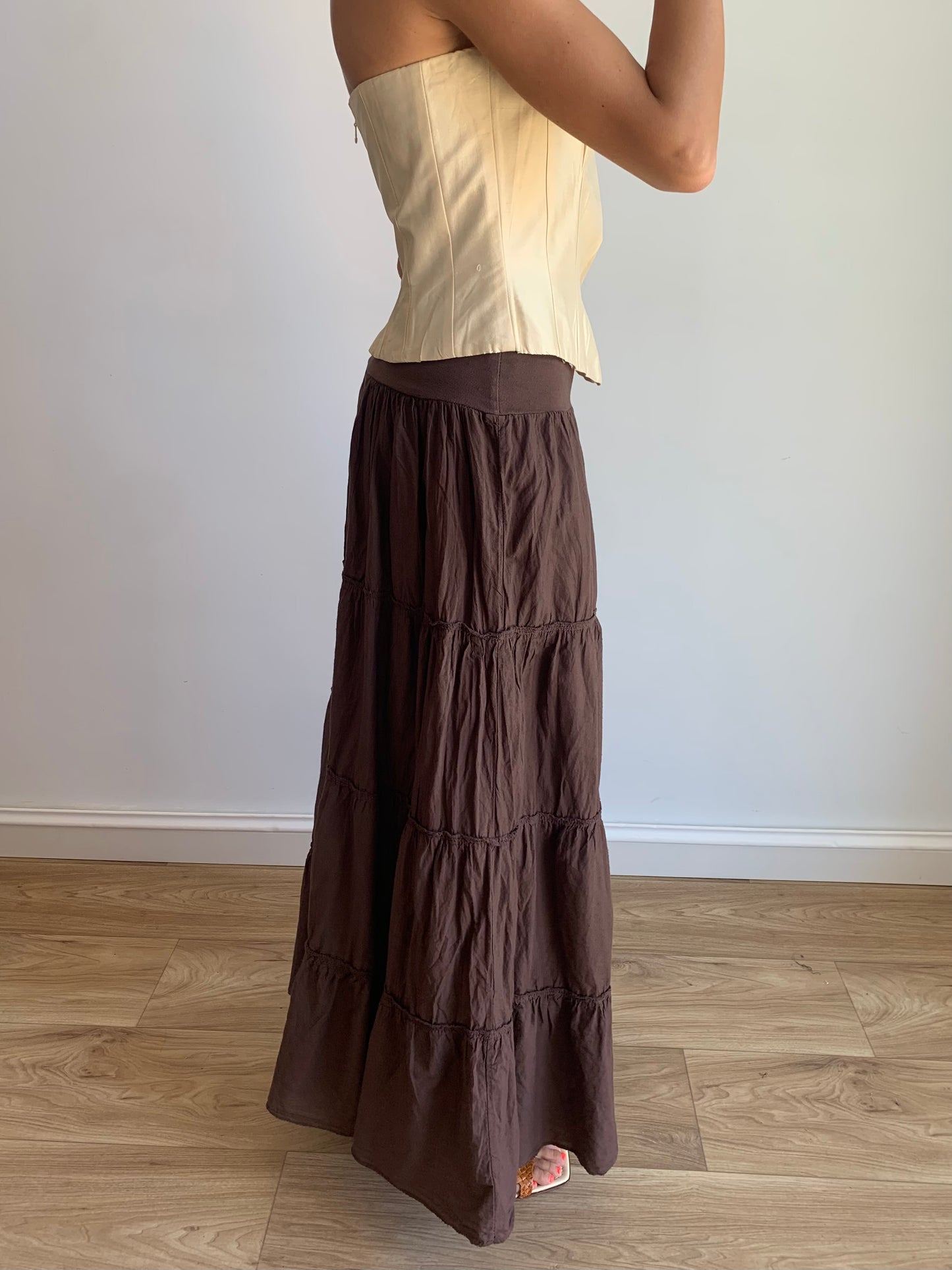 Tiered choco skirt
