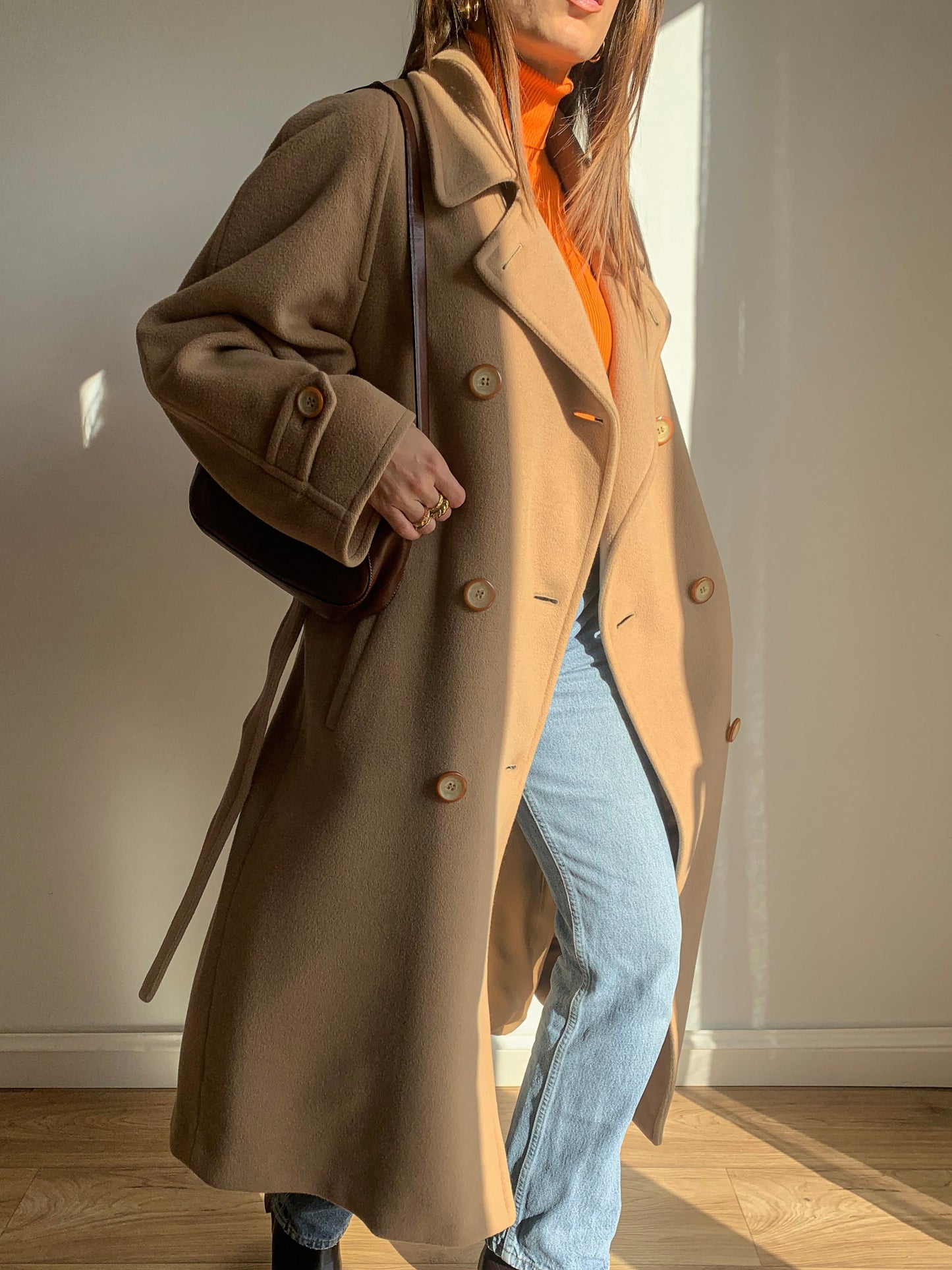 Marella light camel coat