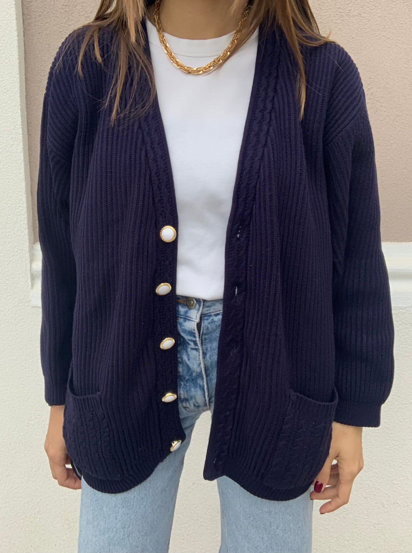 Vintage cashmere and wool cardigan