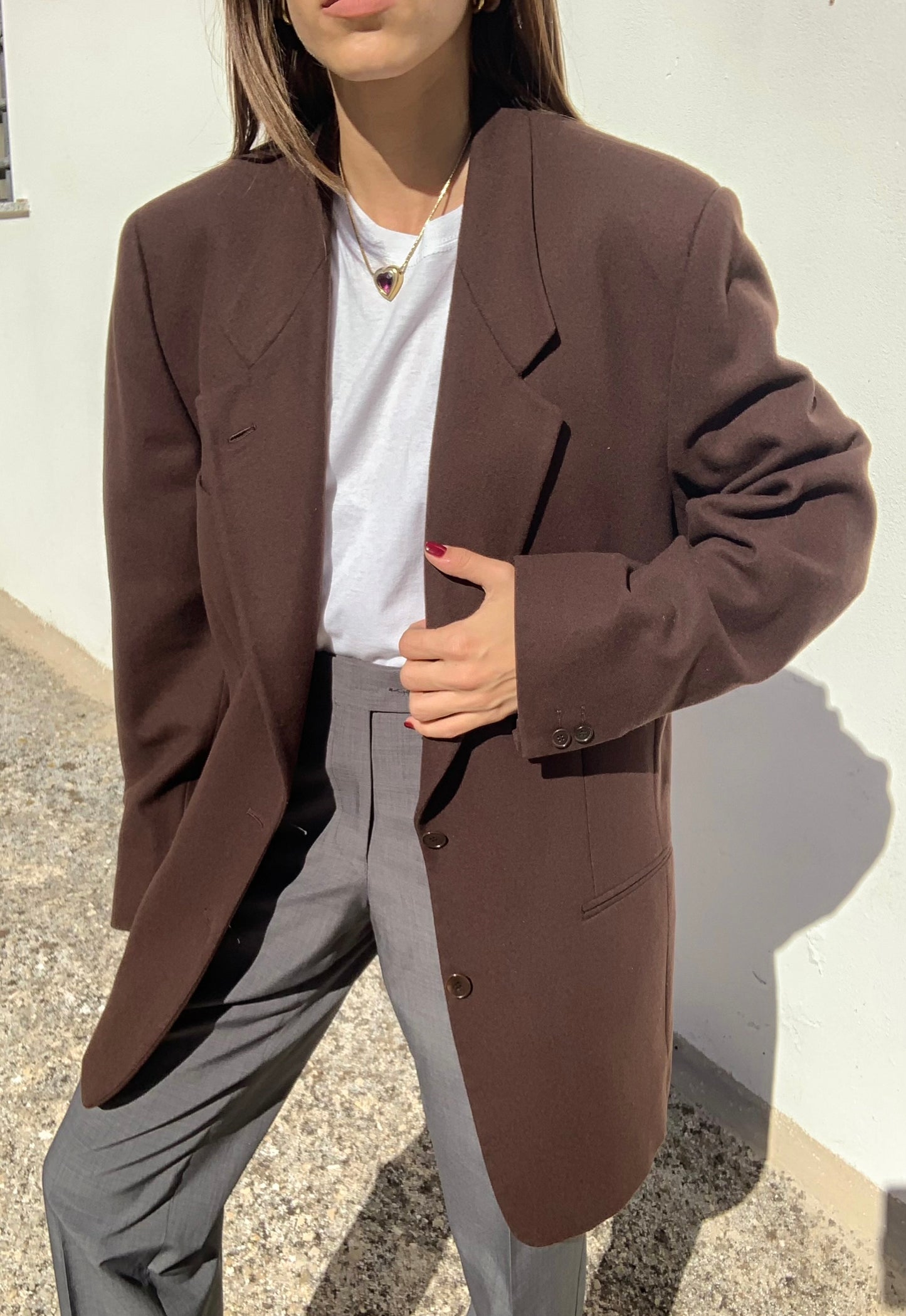 Vintage dark choco blazer