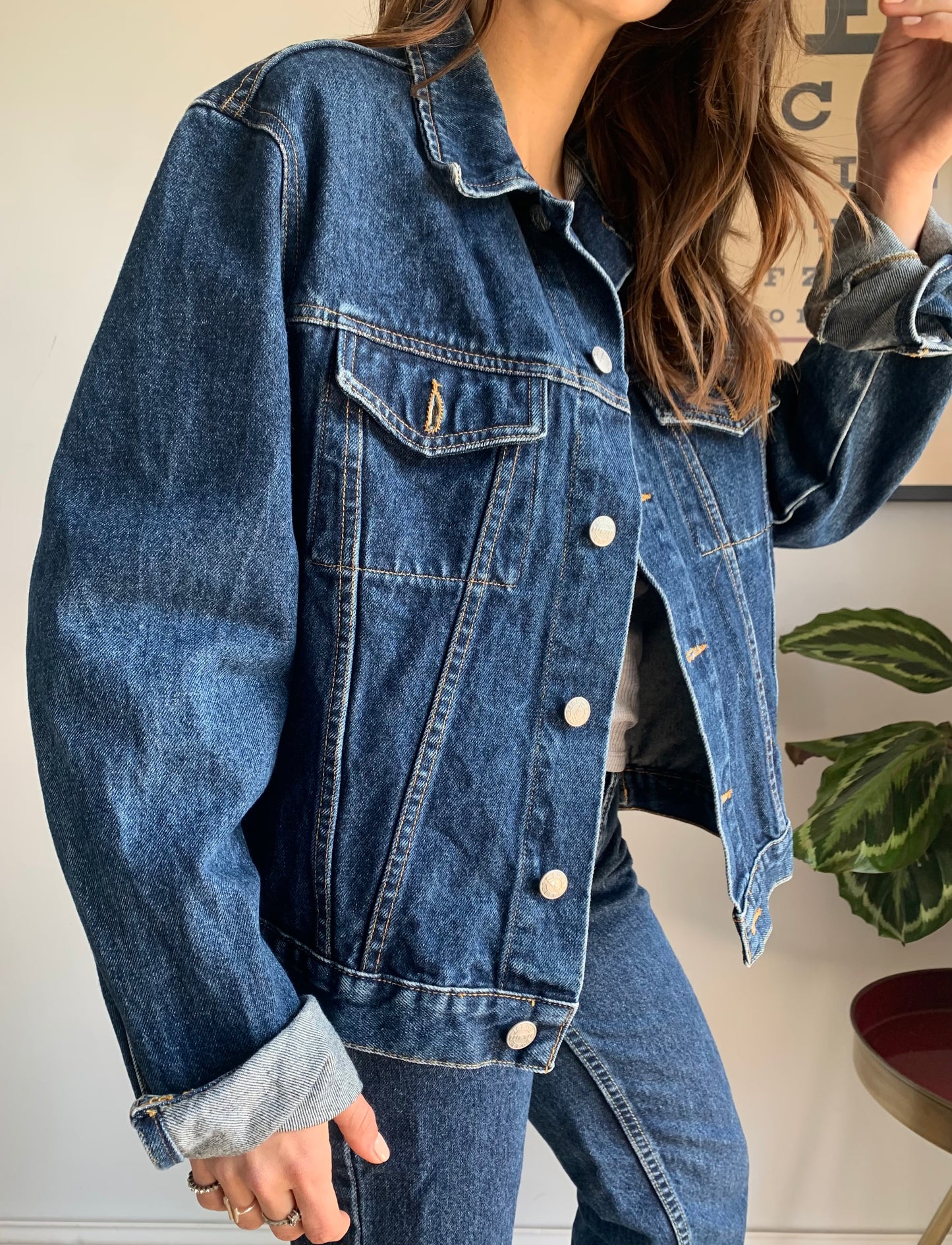Dark wash denim jacket