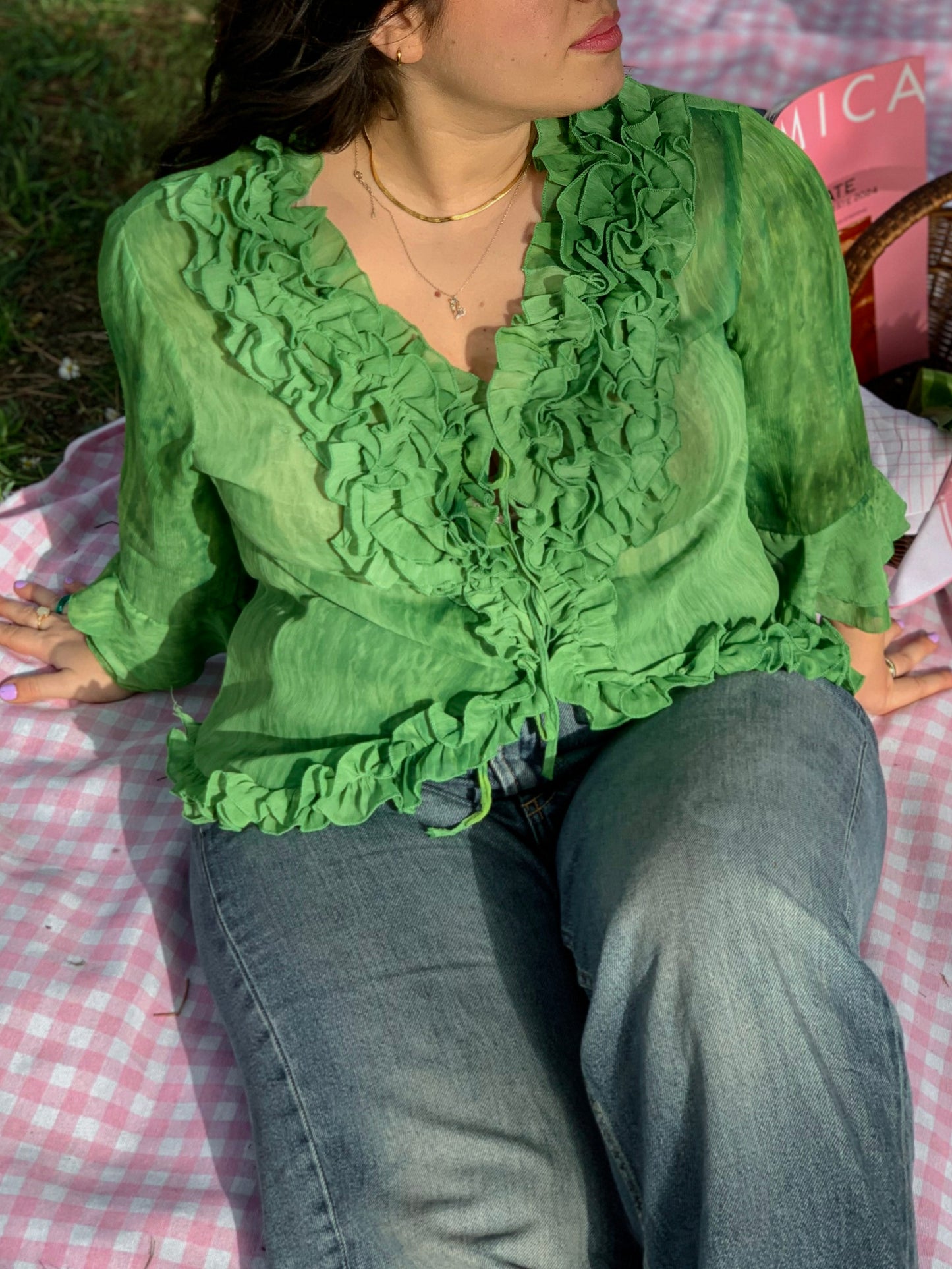 Vintage ruffled blouse