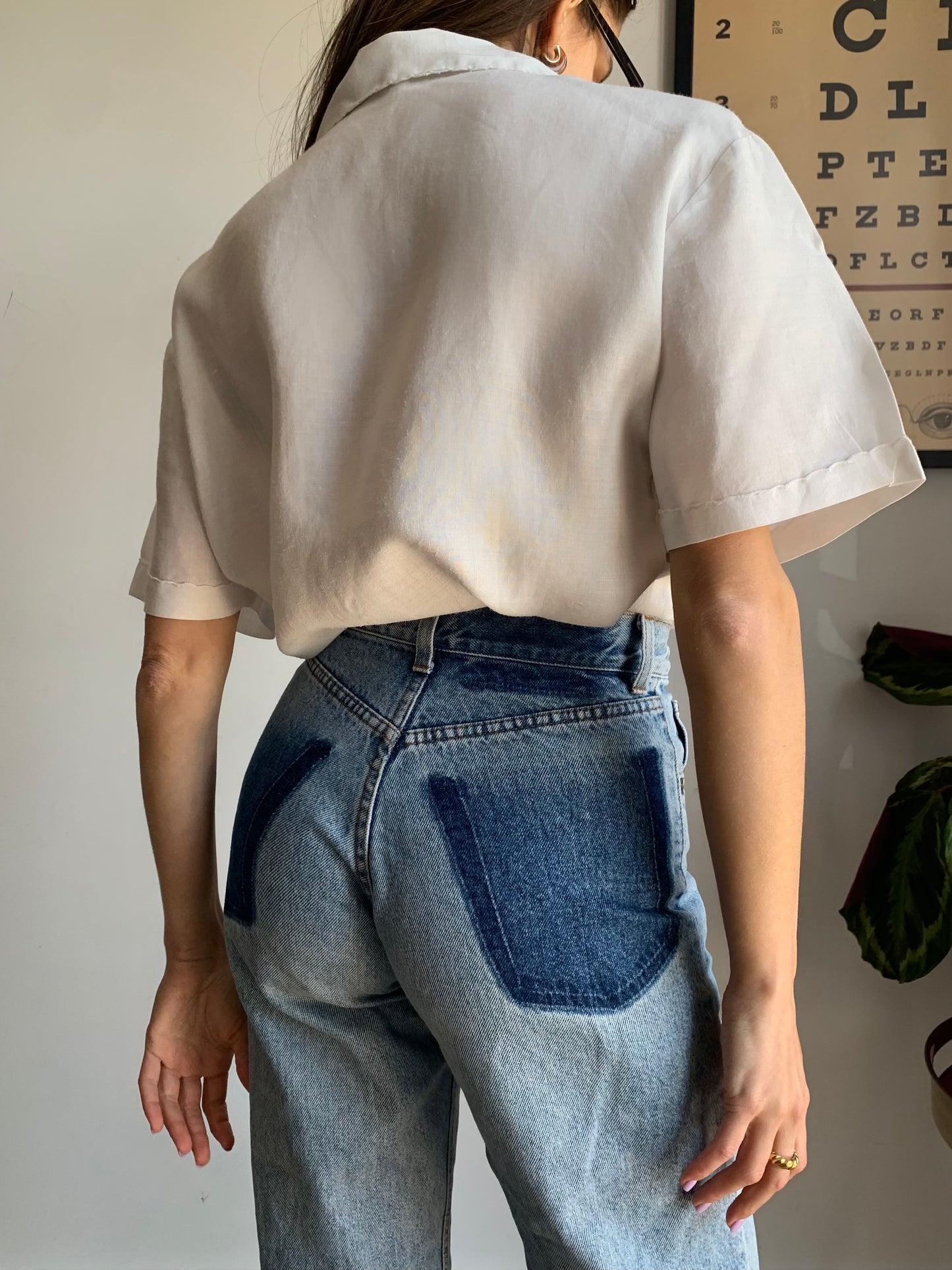 Pure linen embroidered shirt