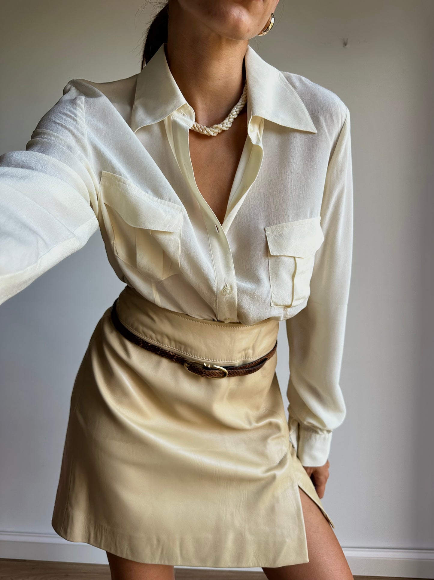 Pure silk butter shirt