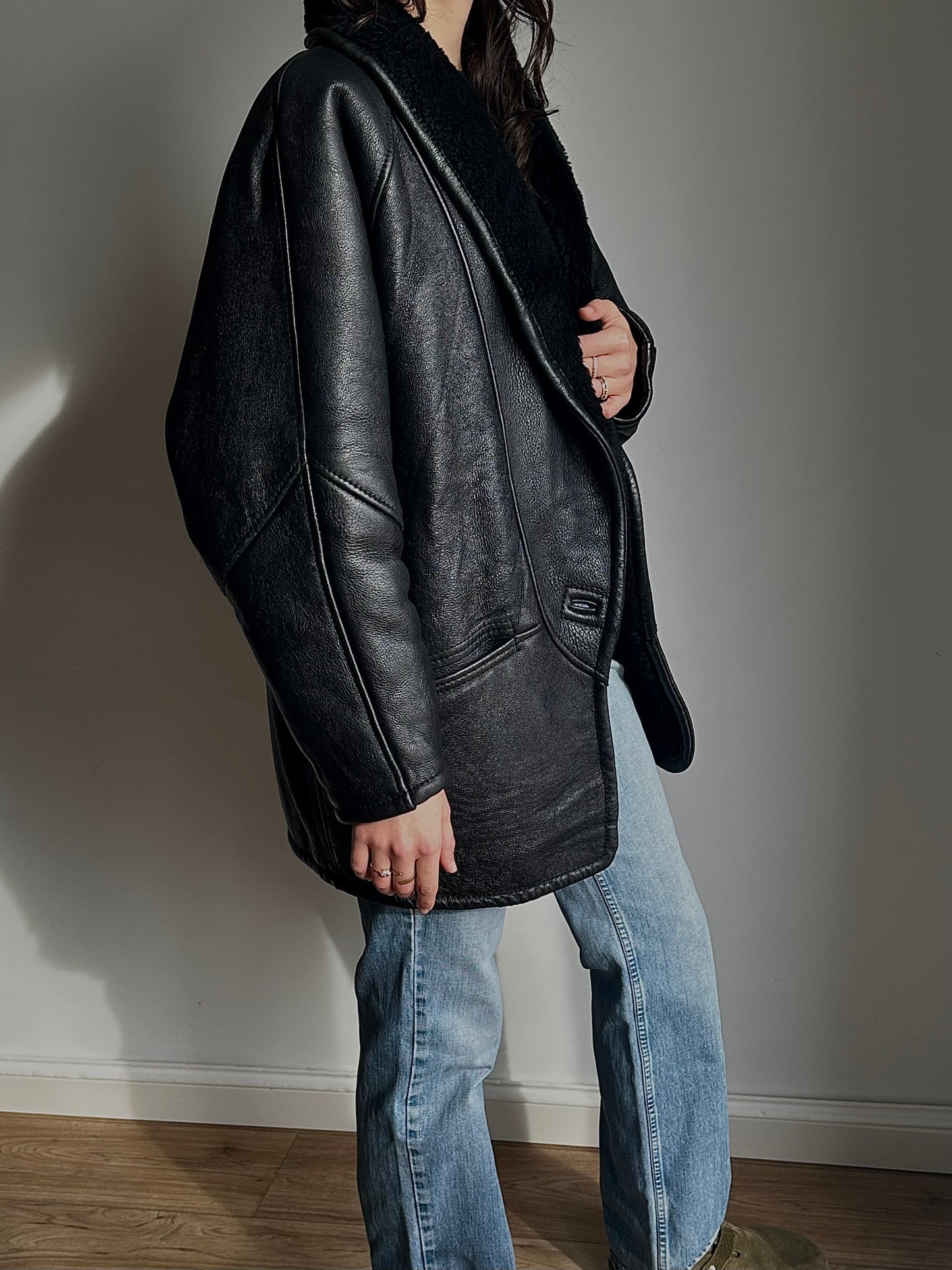 Black Shearling coat