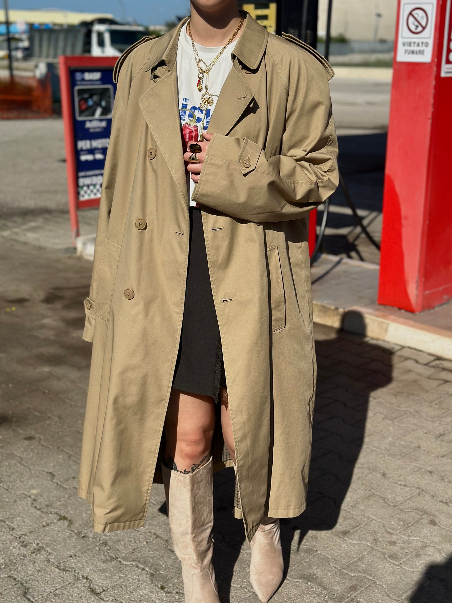 Maxi trench coat
