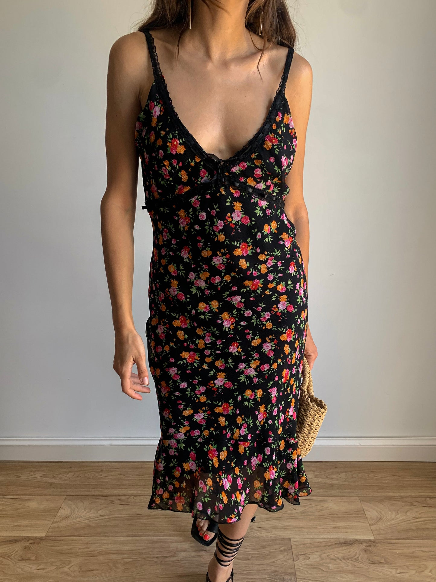 Micro floral print dress