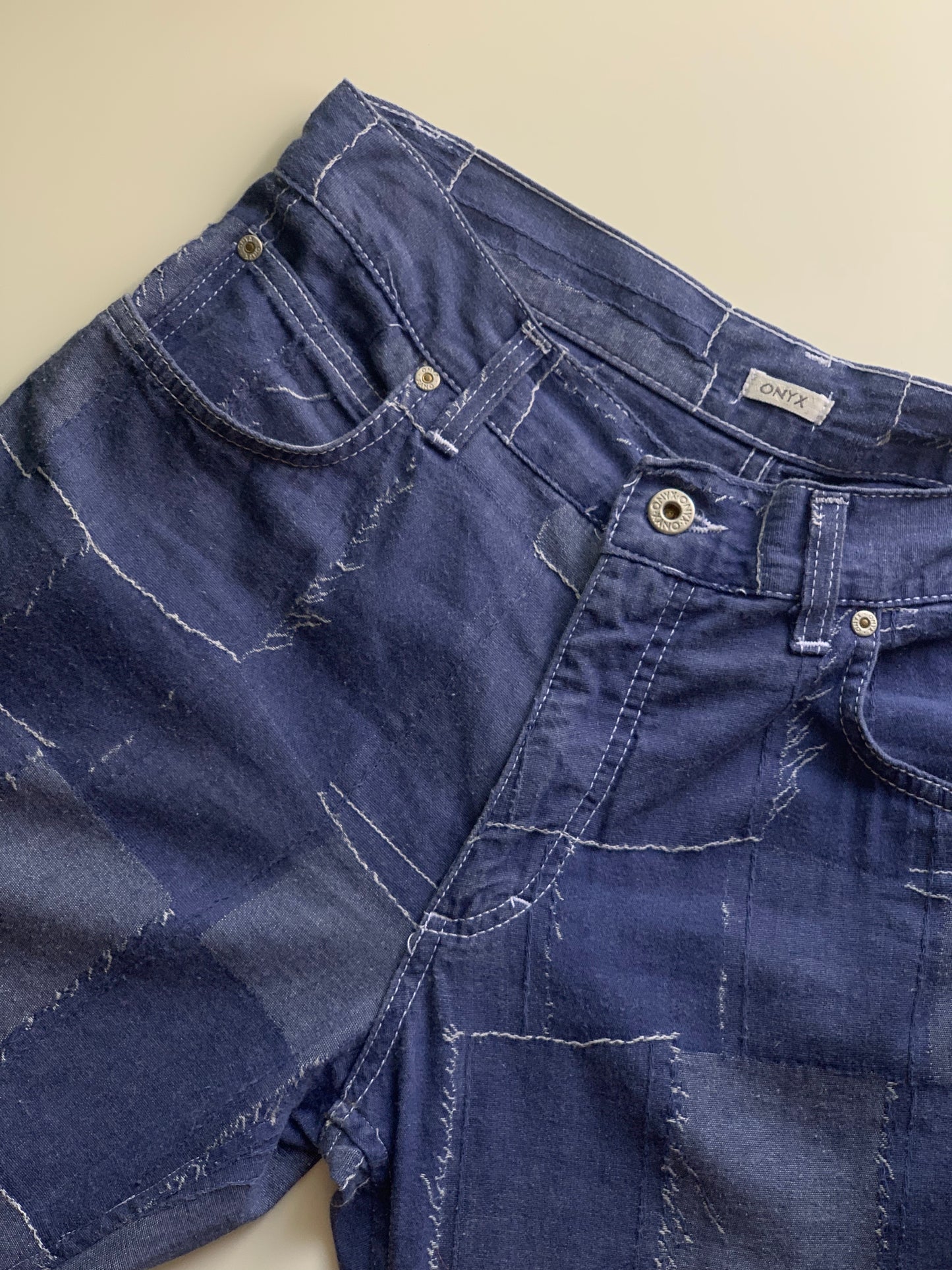 Y2k patchwork denim pants