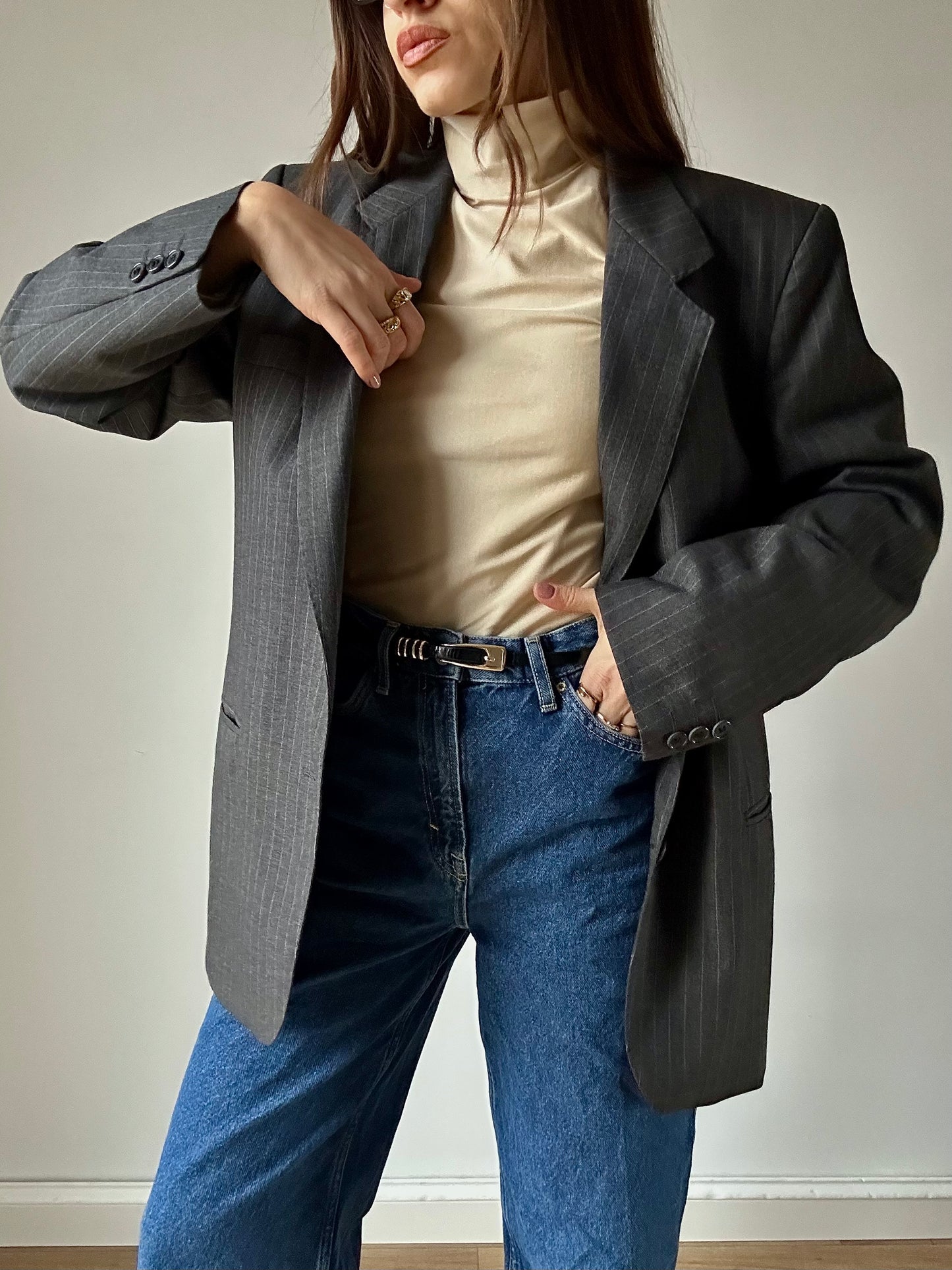 Gessato blazer
