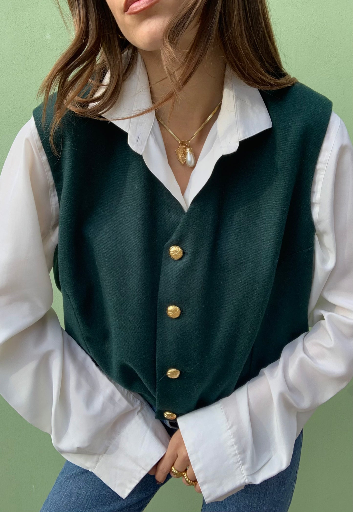 Vintage pure wool vest