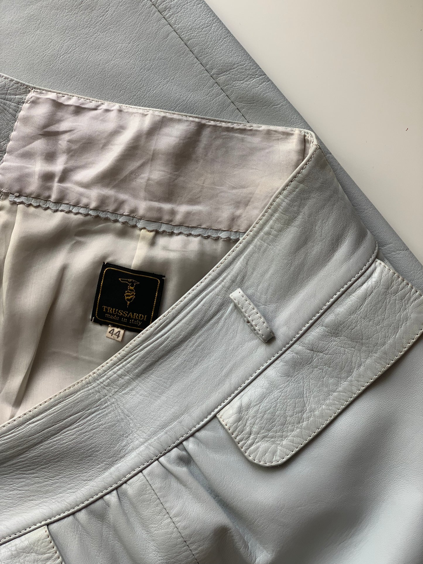 Trussardi midi leather skirt
