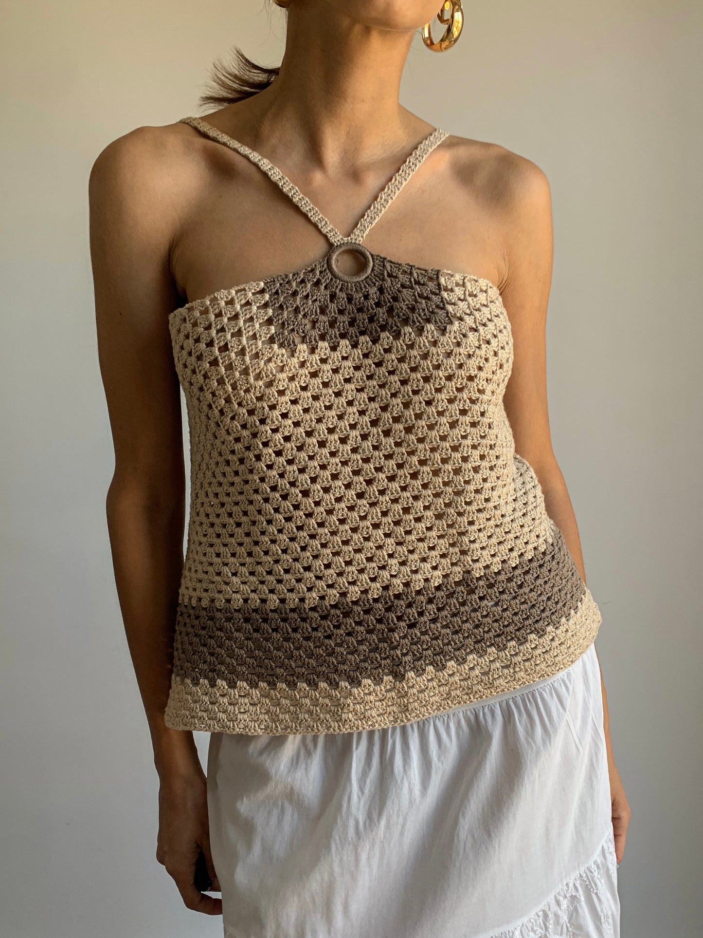 Crochet cappuccino top