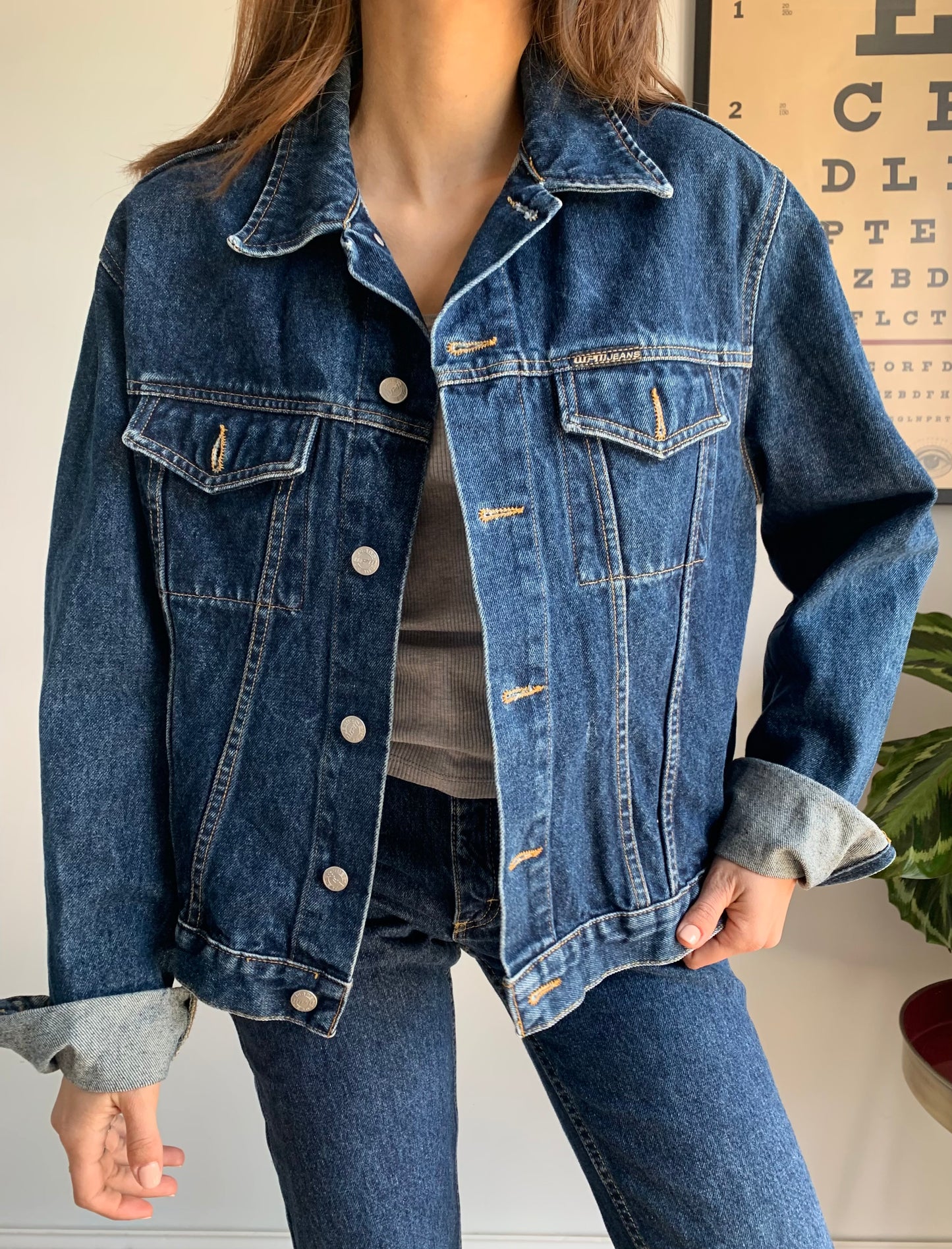Dark wash denim jacket