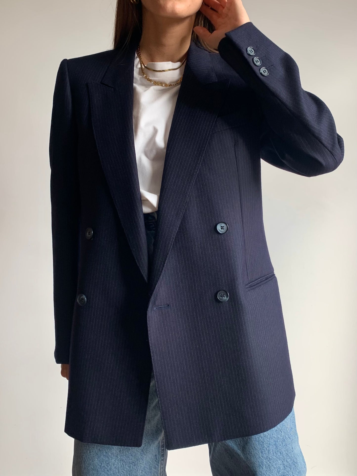Micro gessato navy