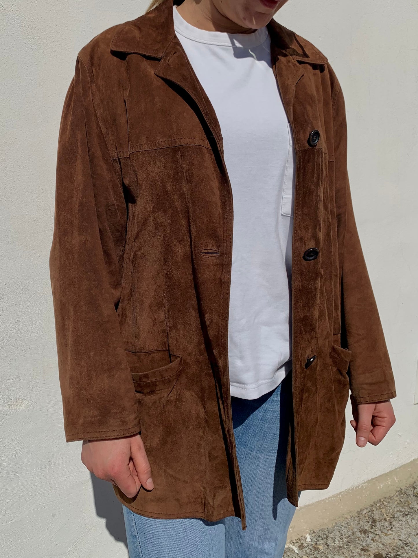 Vintage choco suede jacket