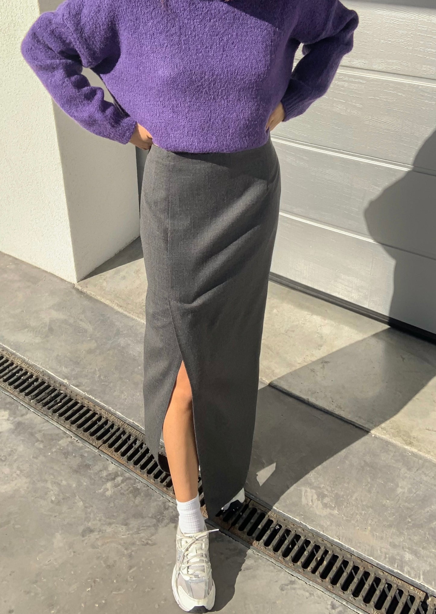 Vintage maxi skirt with slit