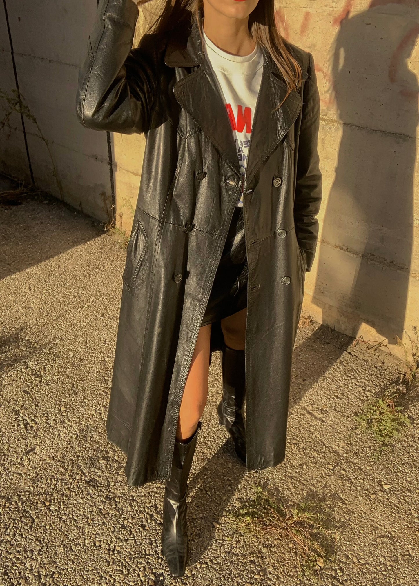 Vintage double-breasted trench coat