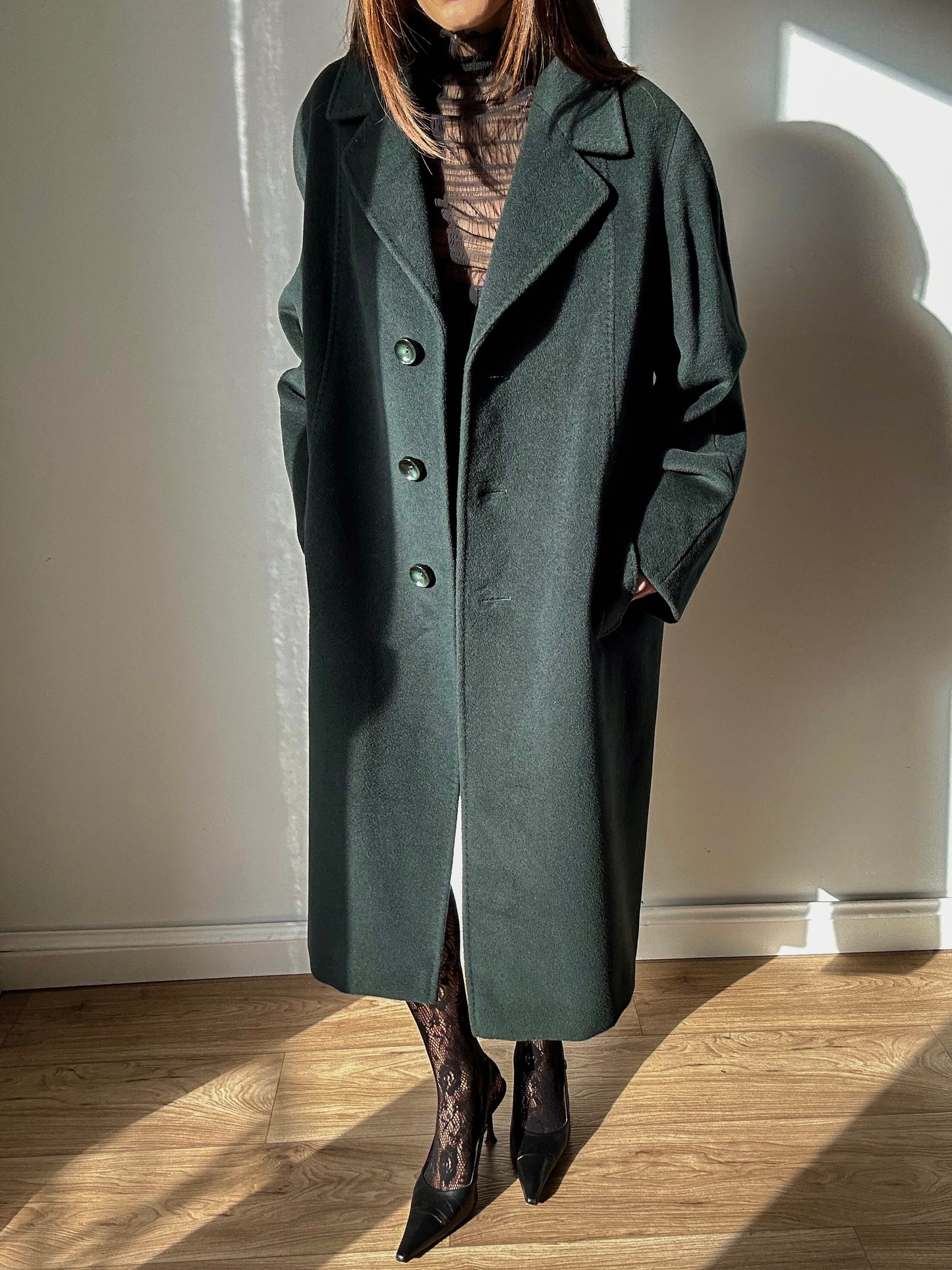 Bottle green coat