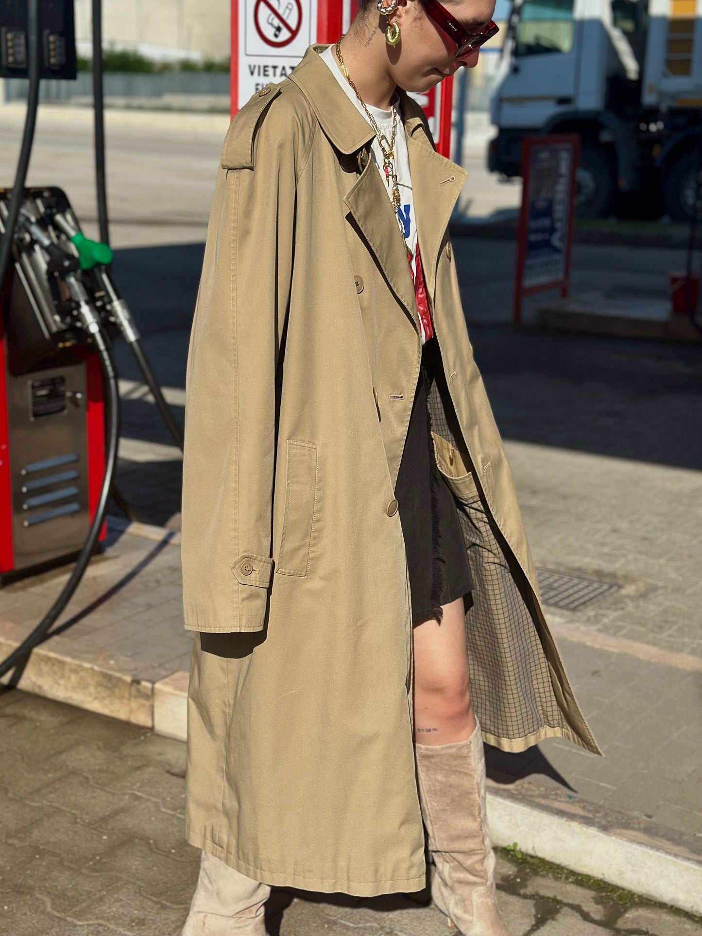 Maxi trench coat