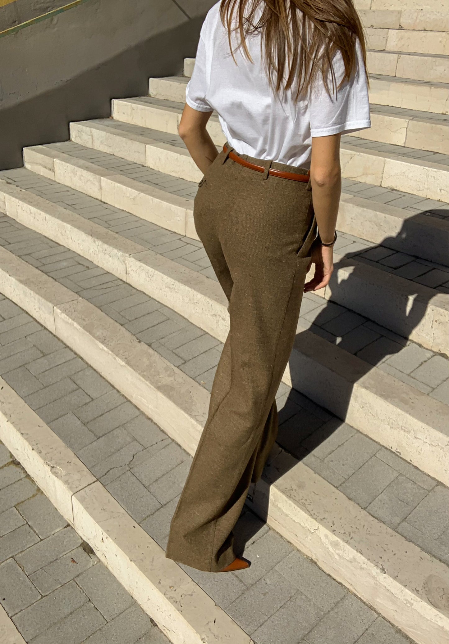 Vintage wool tailored dad pant