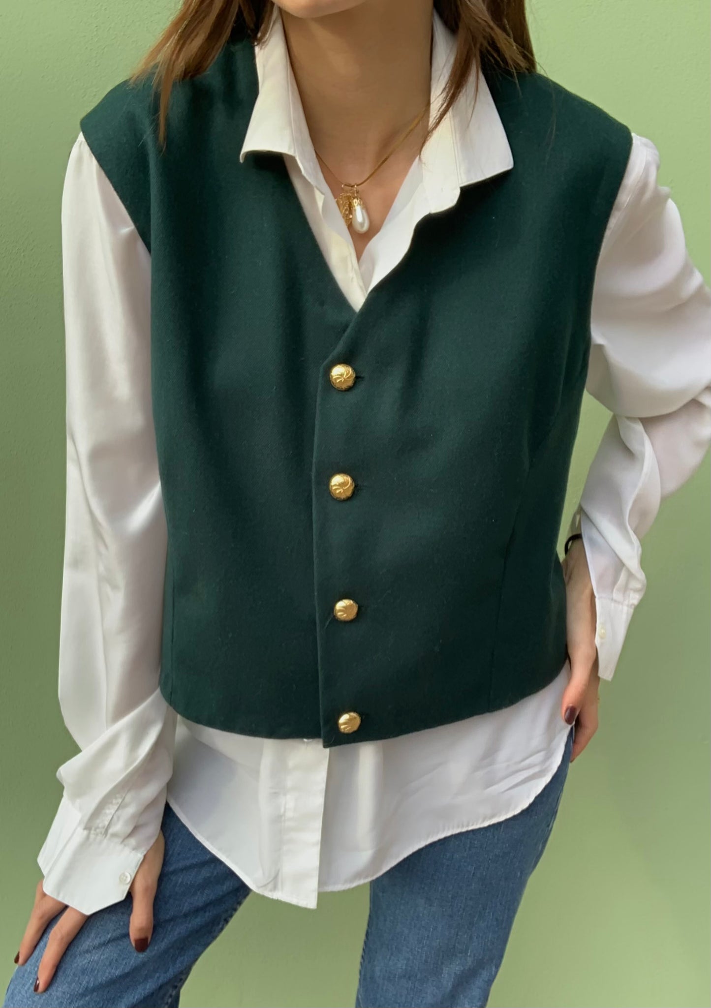 Vintage pure wool vest