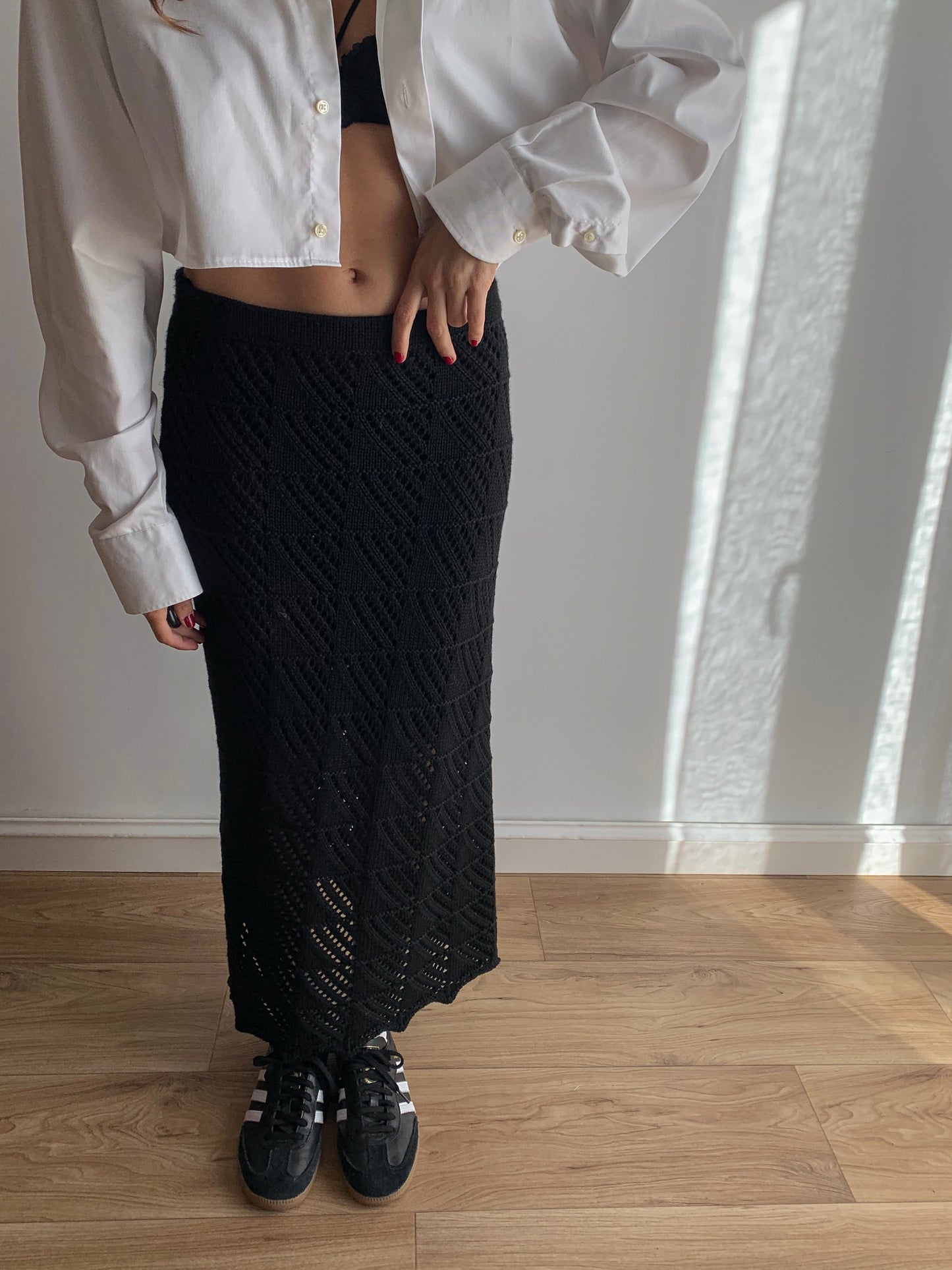 Crochet midi skirt