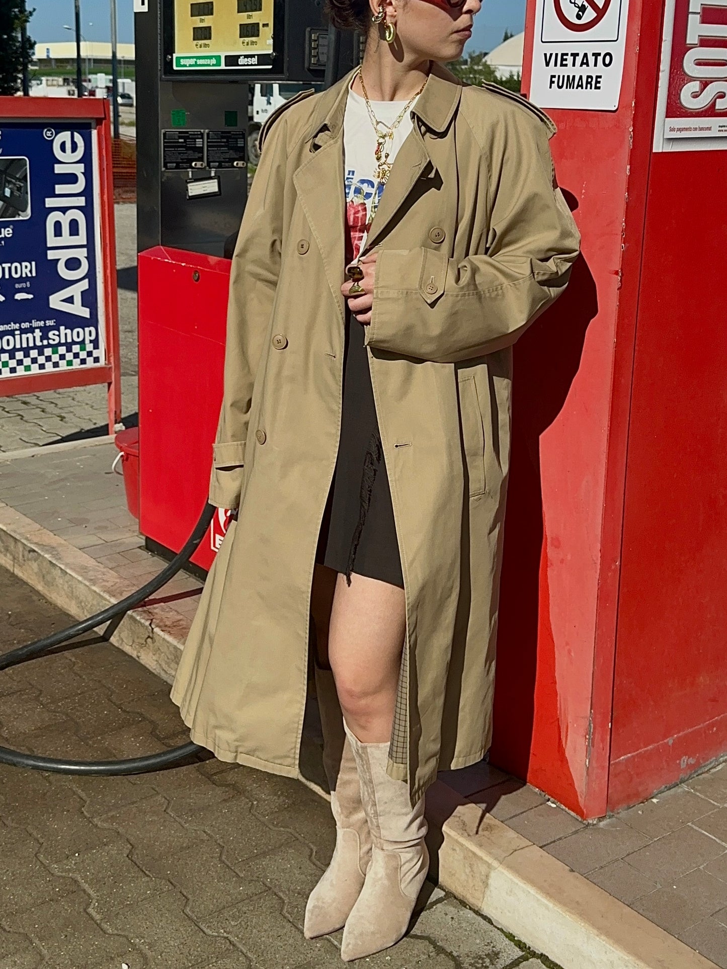 Maxi trench coat