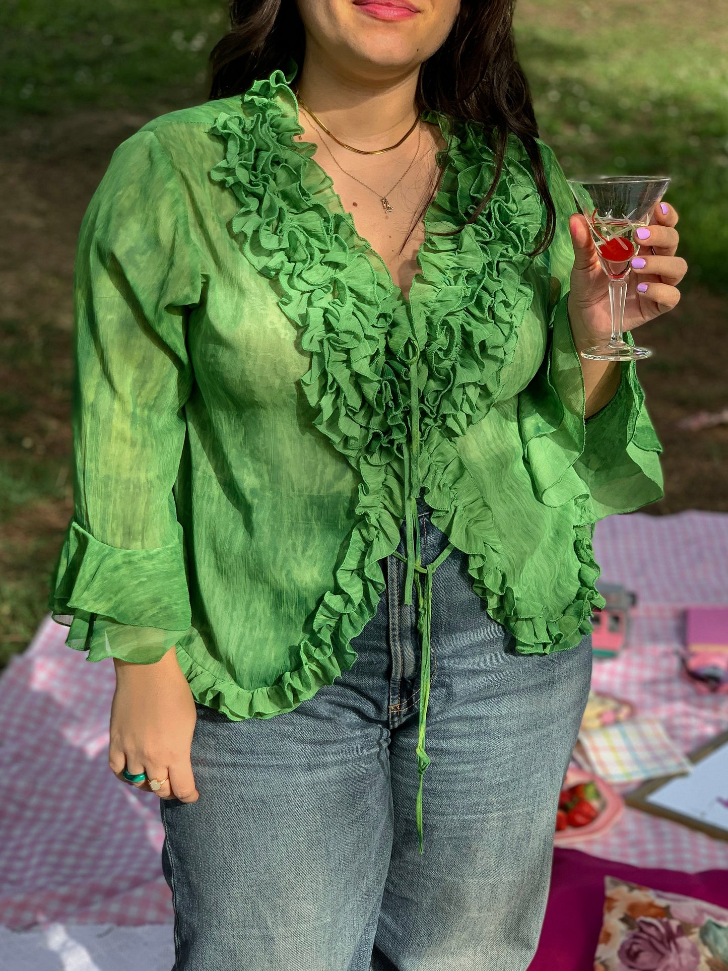 Vintage ruffled blouse