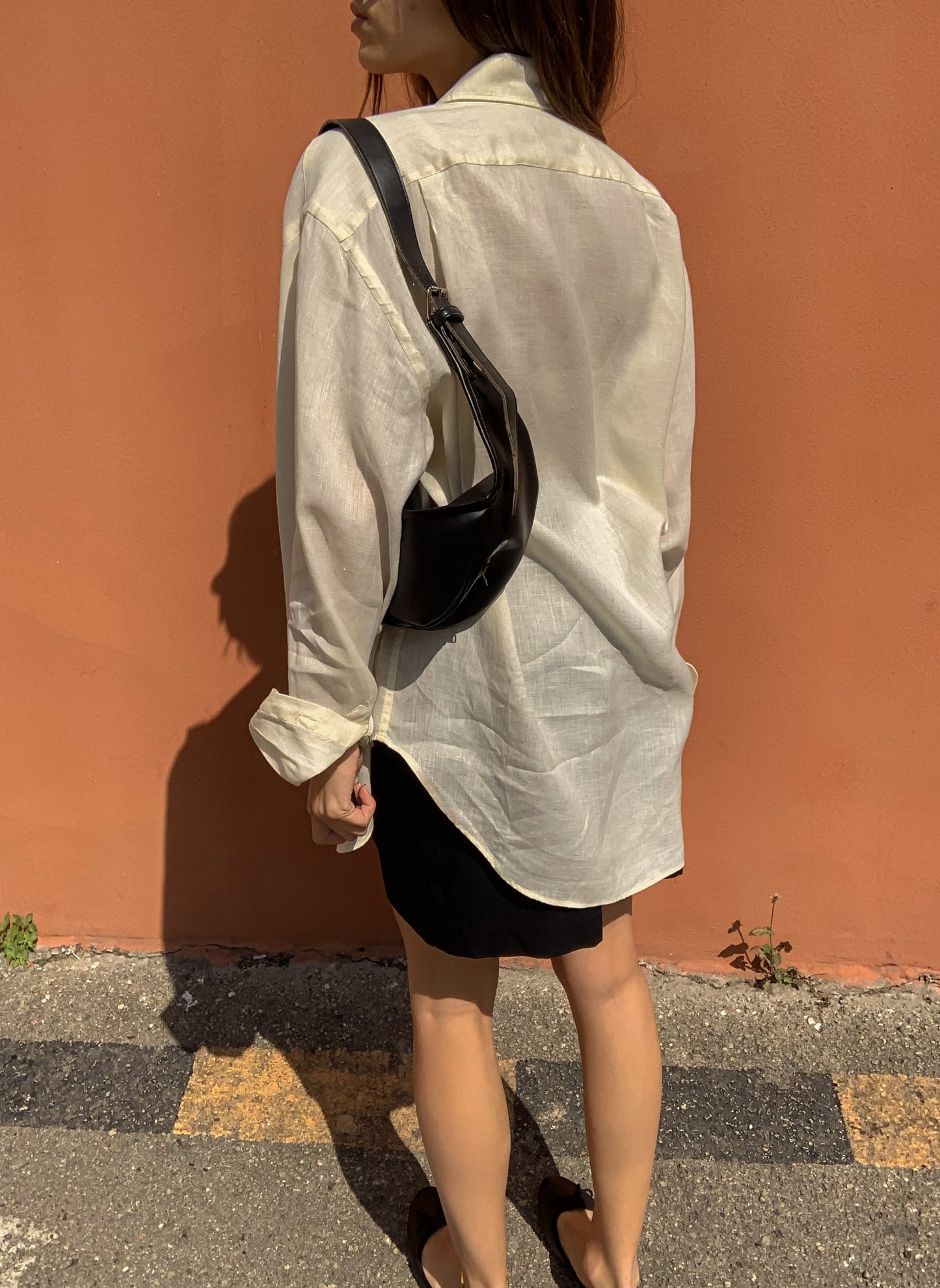 Pure linen oversized shirt