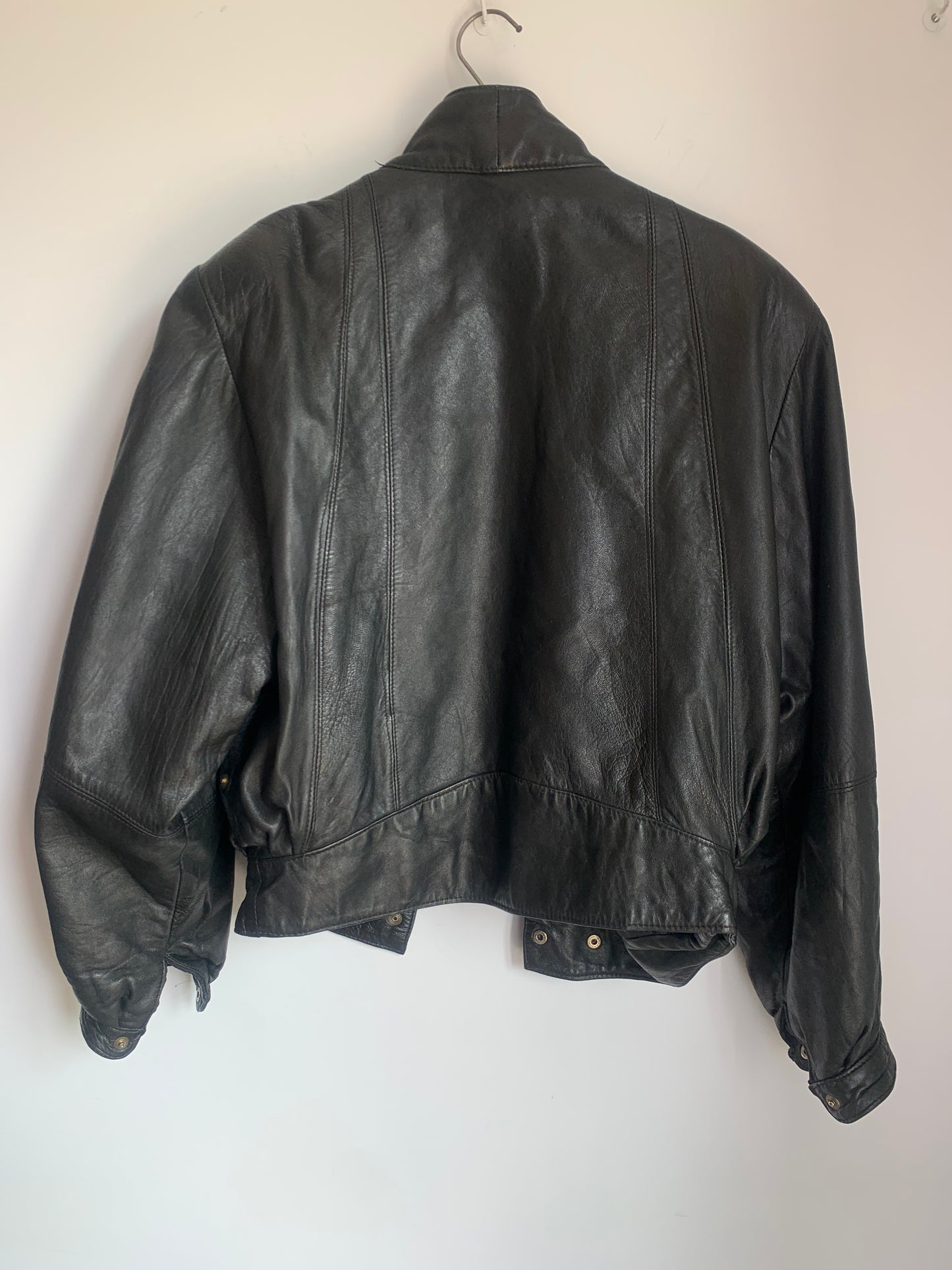 Bomber leather jacket