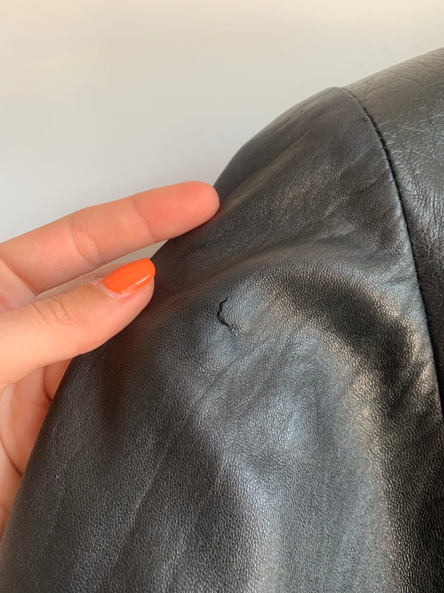 Bomber leather jacket
