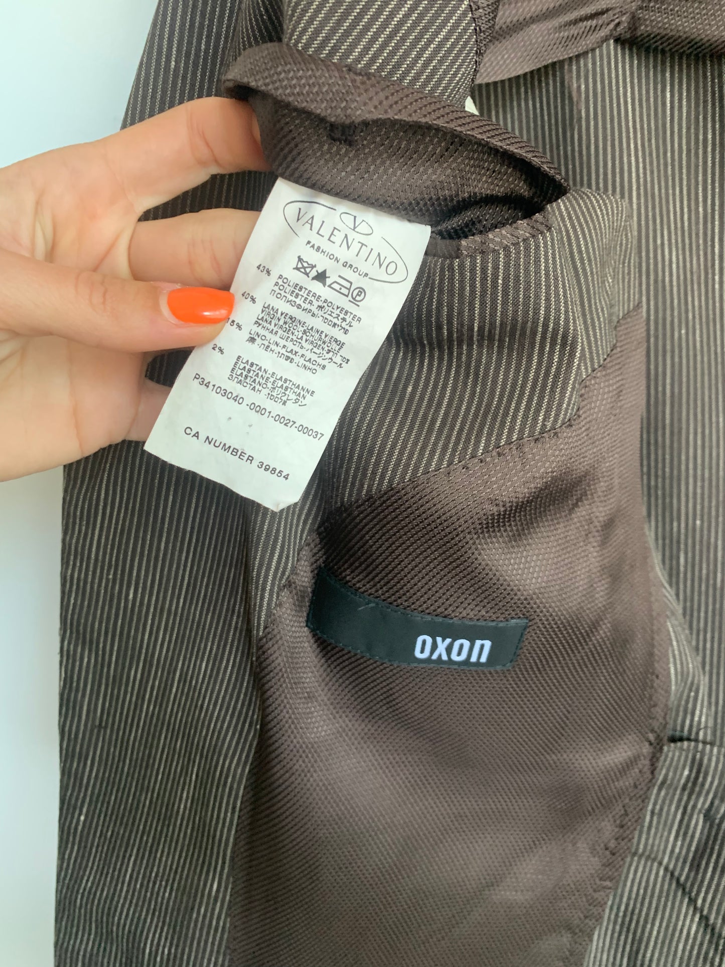 Valentino Oxon striped suit