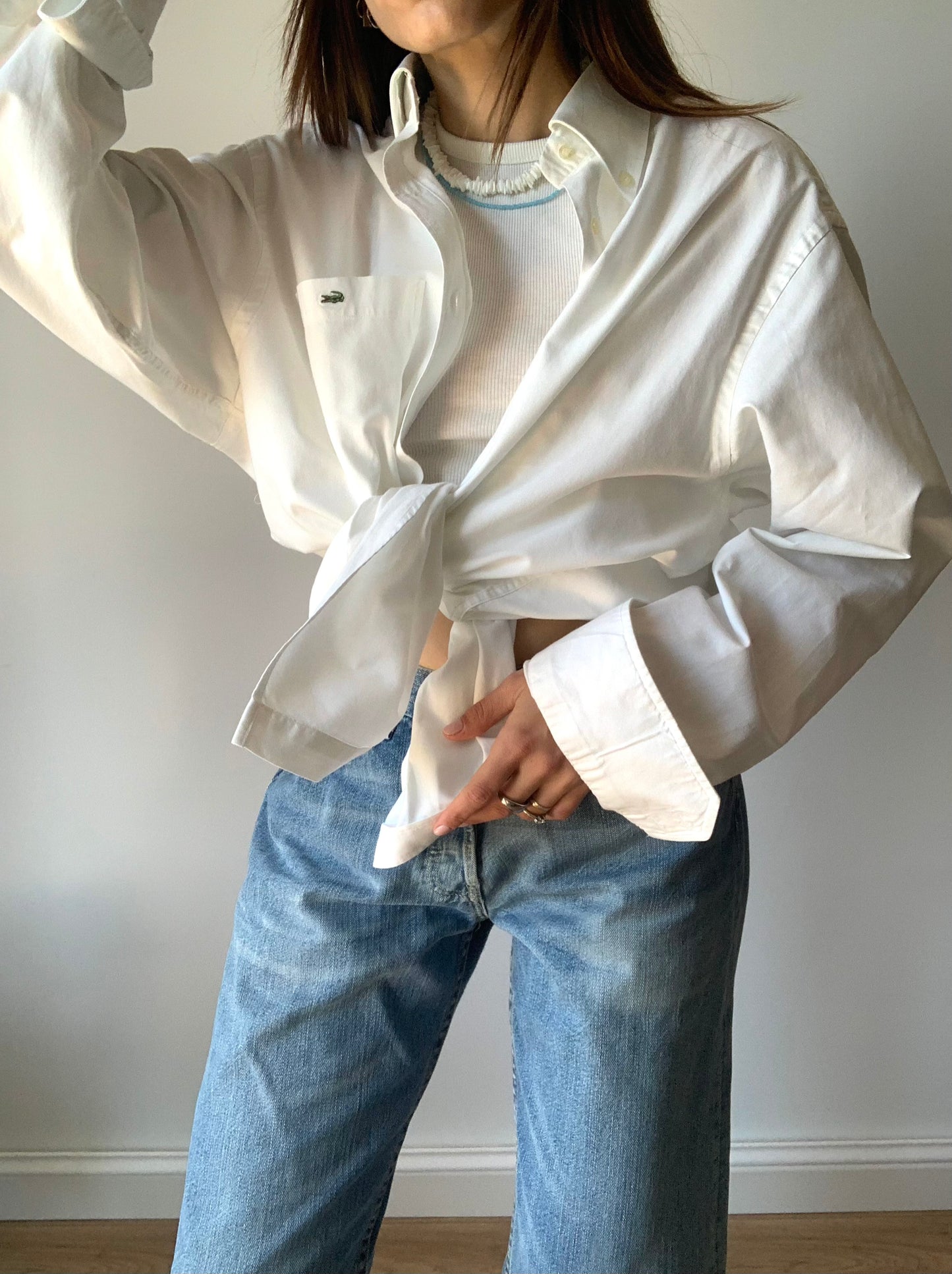 Lacoste unisex white shirt