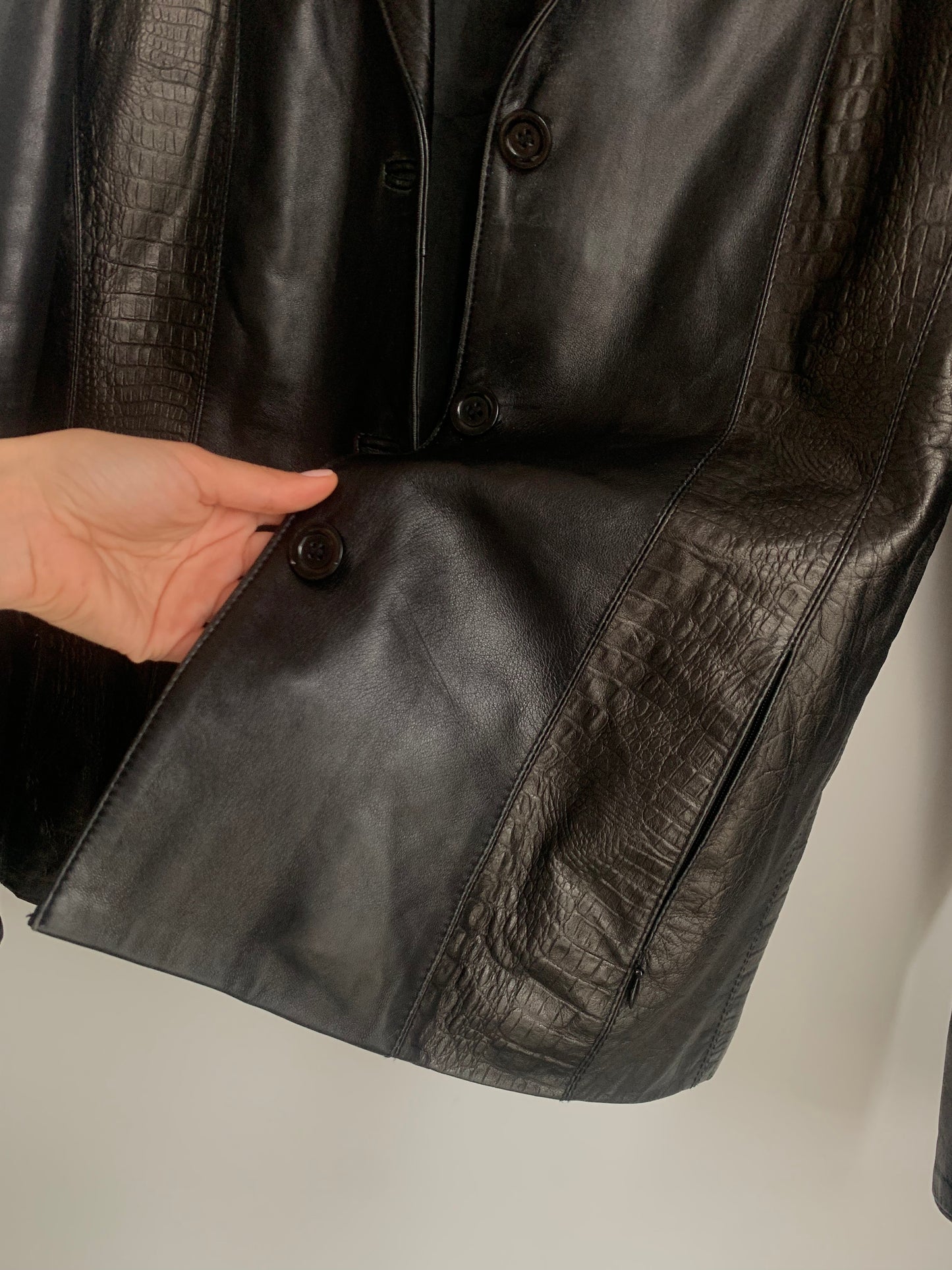 Vintage cocco leather blazer