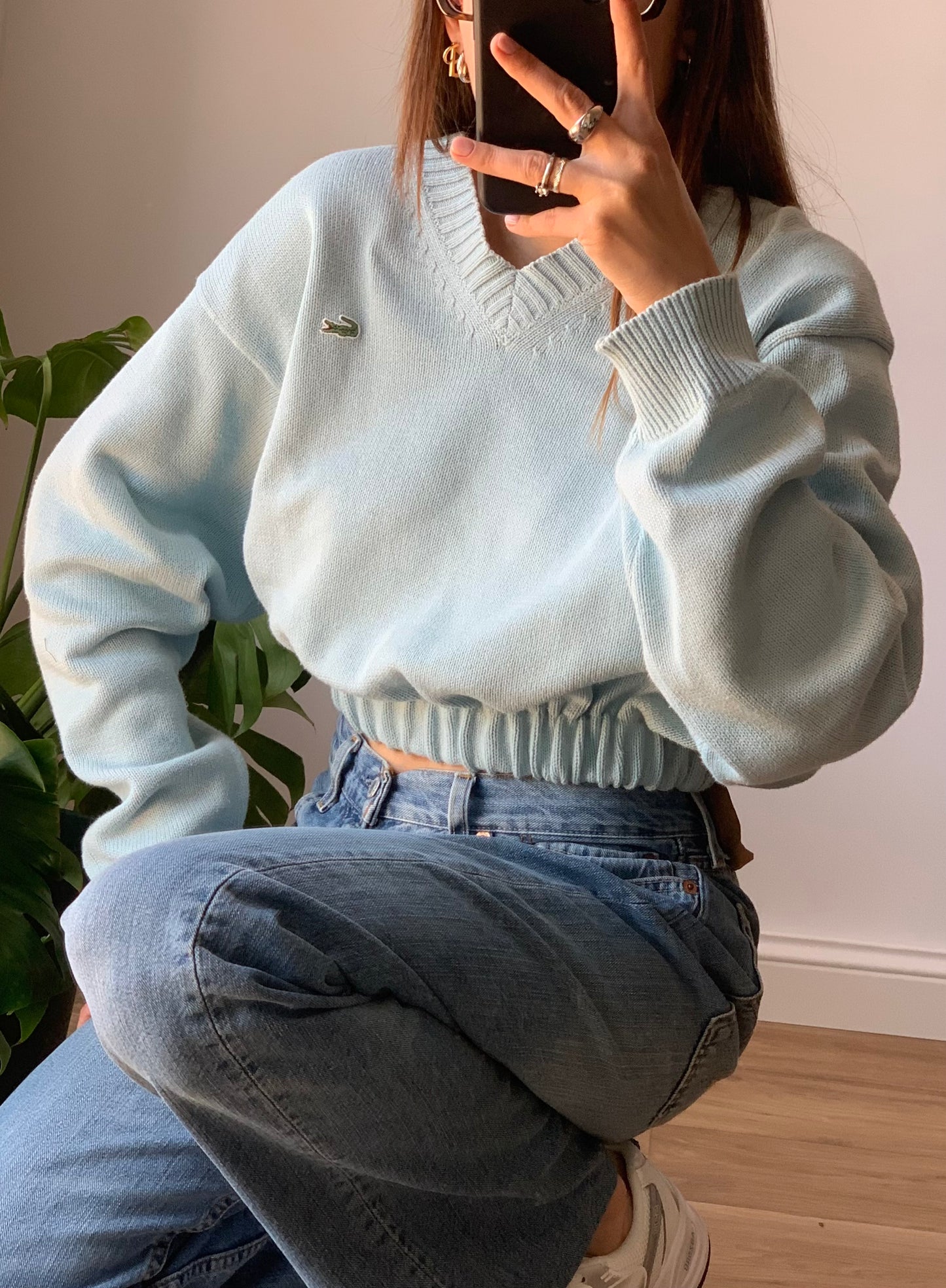 Reworked Lacoste pure cotton jumper