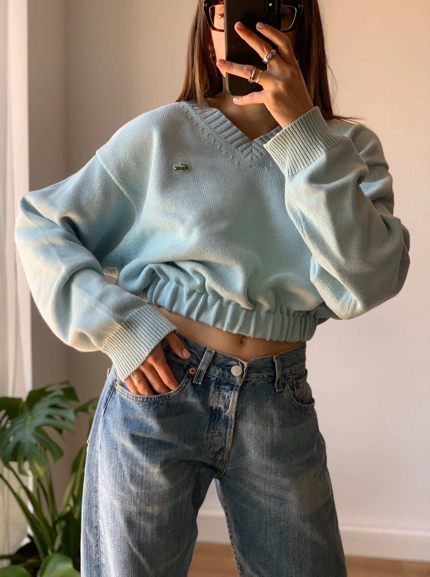 Reworked Lacoste pure cotton jumper