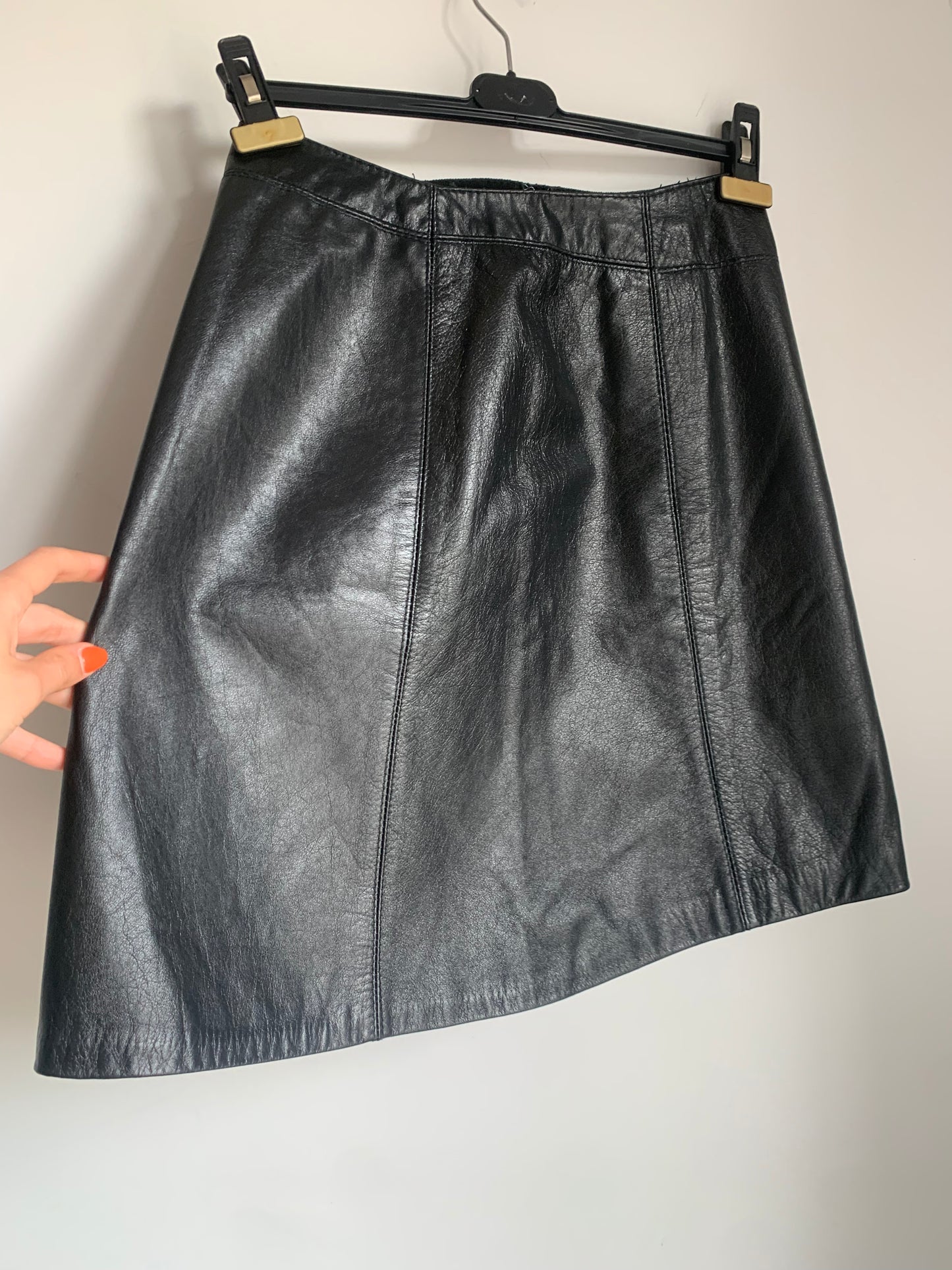Vintage leather wrap skirt