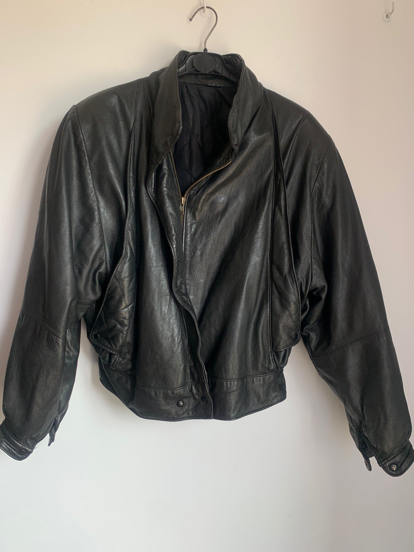 Bomber leather jacket