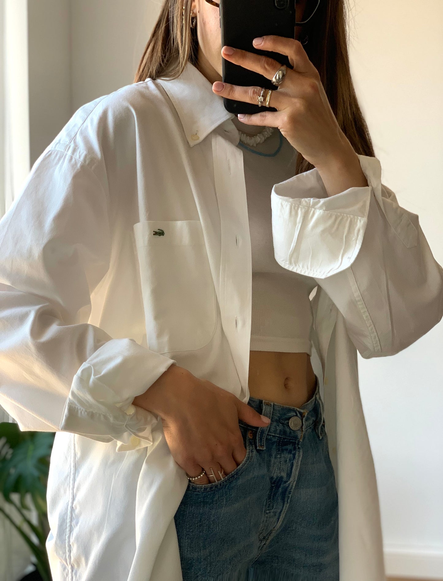 Lacoste unisex white shirt