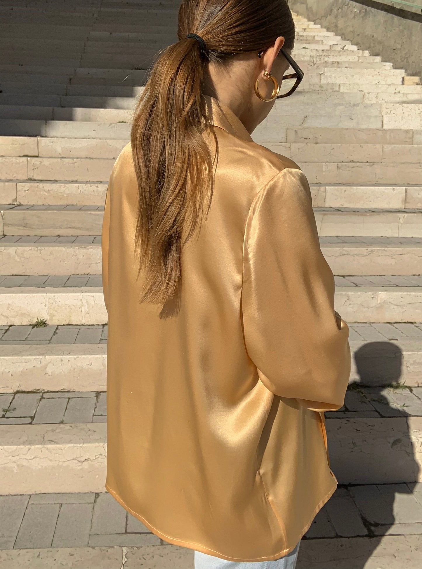 Vintage pure liquid silk shirt