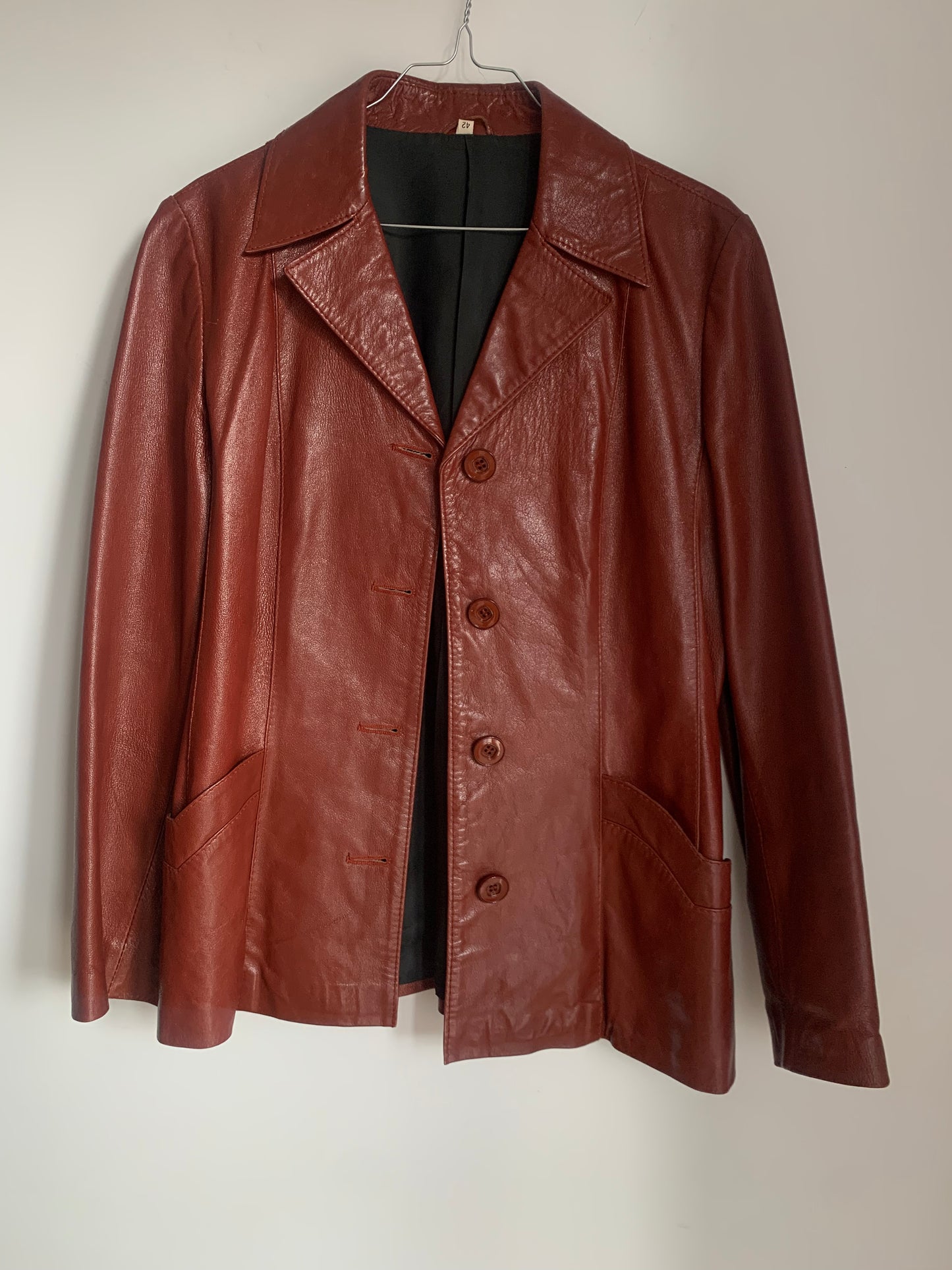 Vintage genuine leather blazer