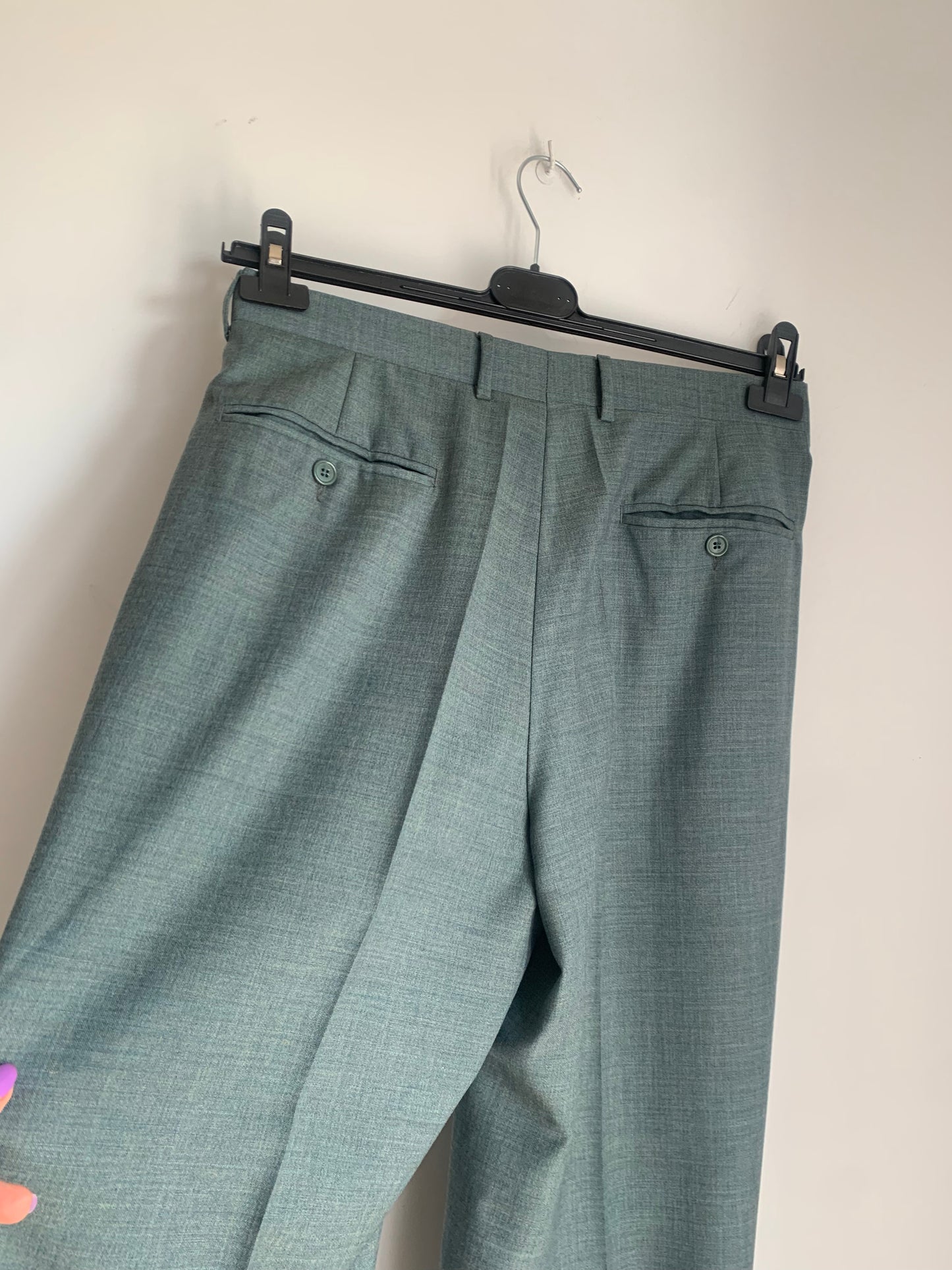 Vintage tailored pleated trousers