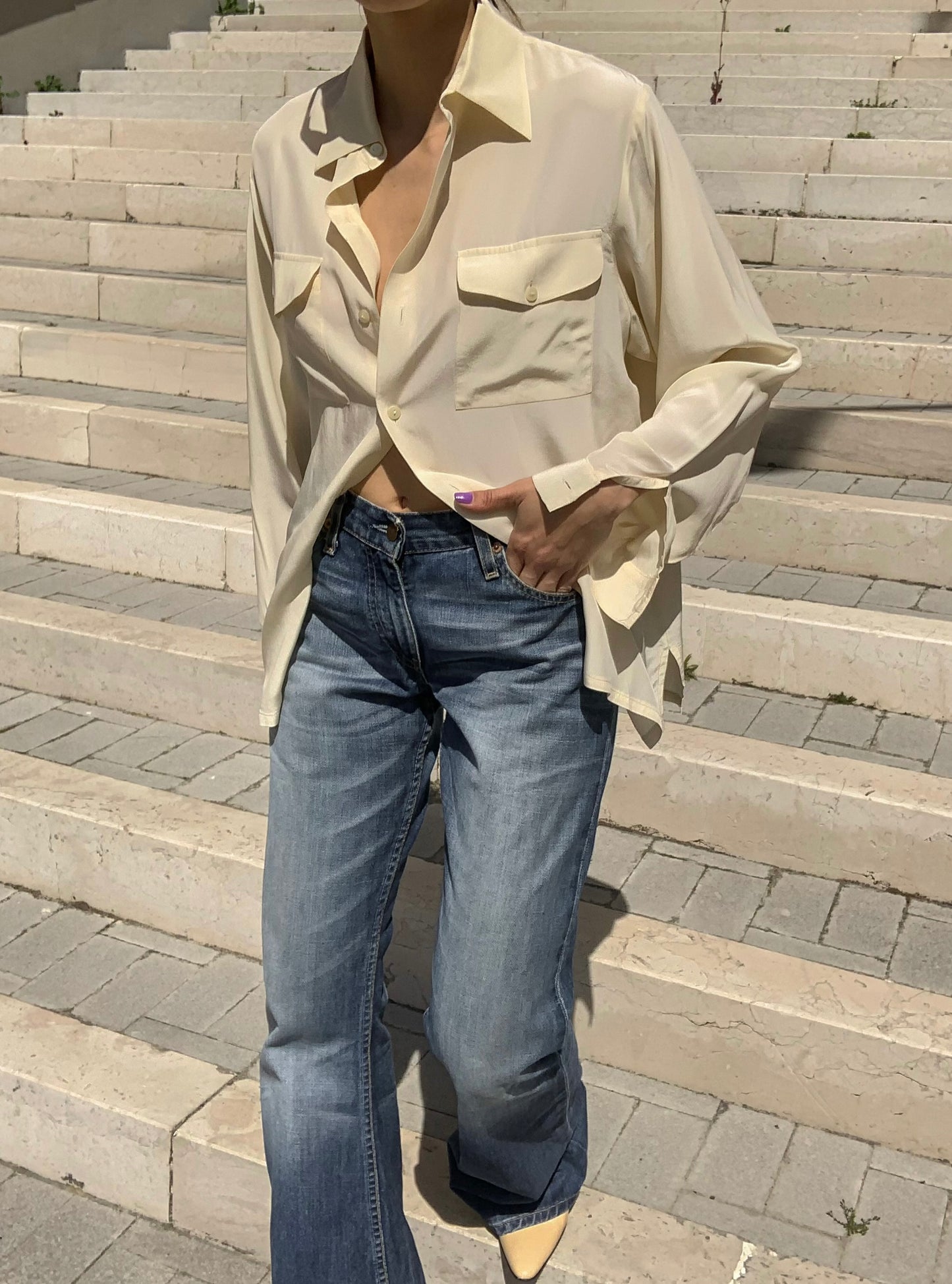 Vintage pure silk shirt