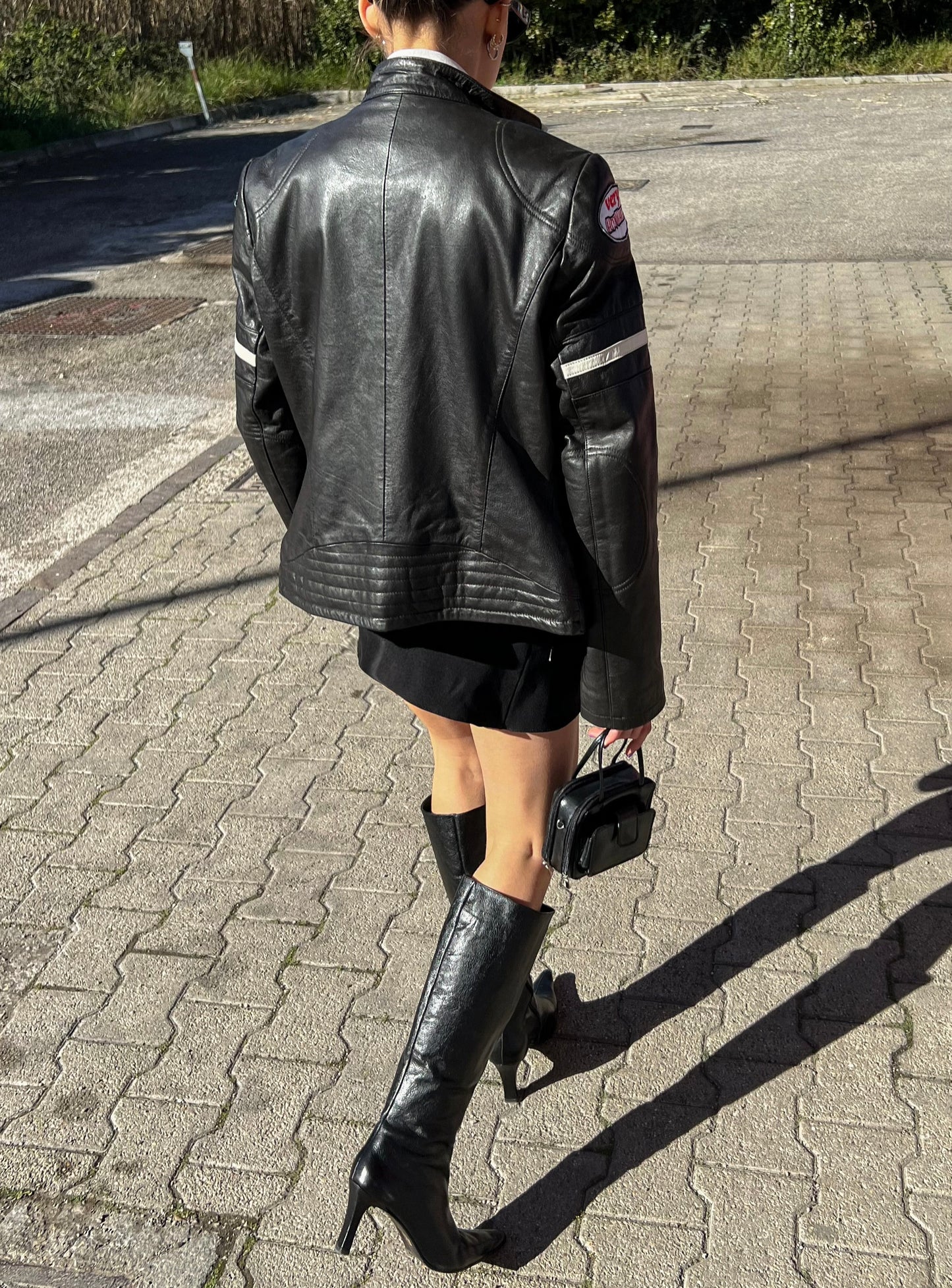 Vintage moto leather jacket