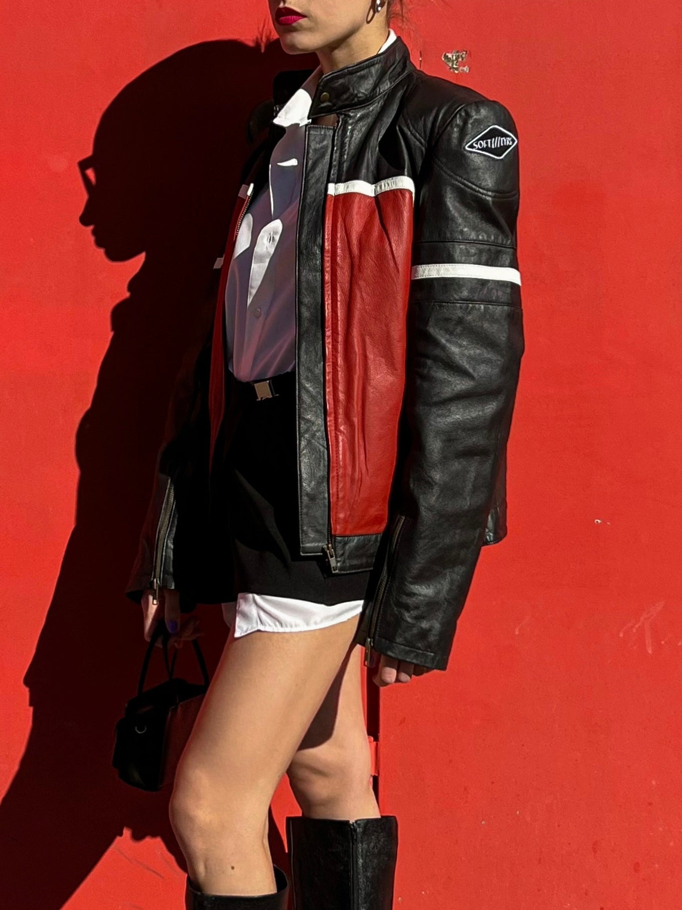 Vintage moto leather jacket